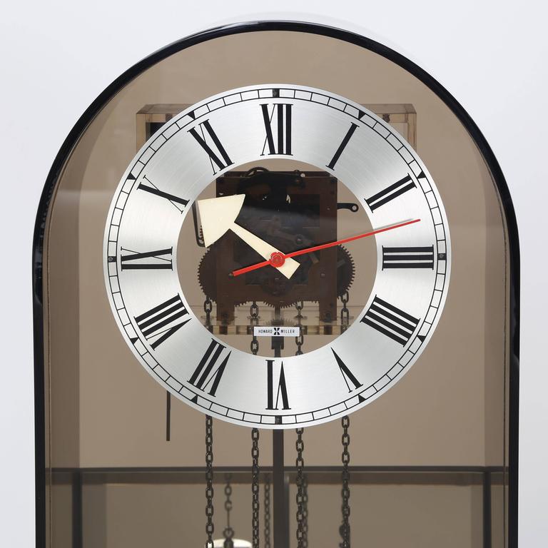 Howard Miller SmokedLucite Grandfather Clock, Circa 1970s at 1stDibs