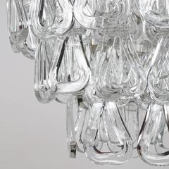 Vintage Mazzega Murano Chandelier with Cascading Loops of Glass