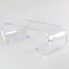 Substantial Scroll Coffee Table in Lucite