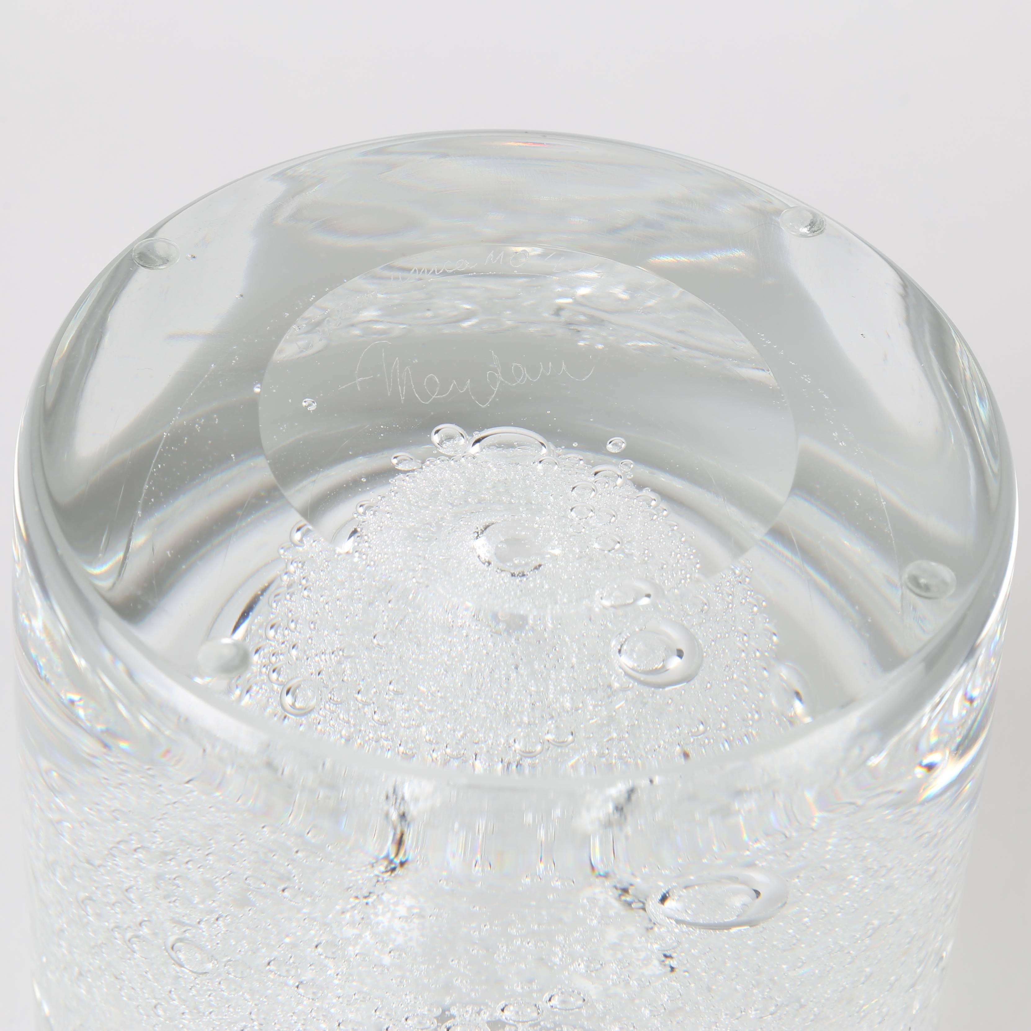 Clear Crystal Bubble Vase by Floris Meydam for Leerdam Unica, Circa 1960s For Sale 3