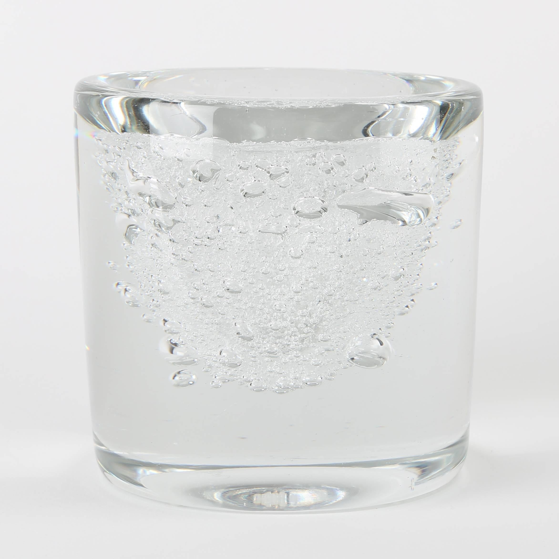 Clear Crystal Bubble Vase by Floris Meydam for Leerdam Unica, Circa 1960s For Sale 2