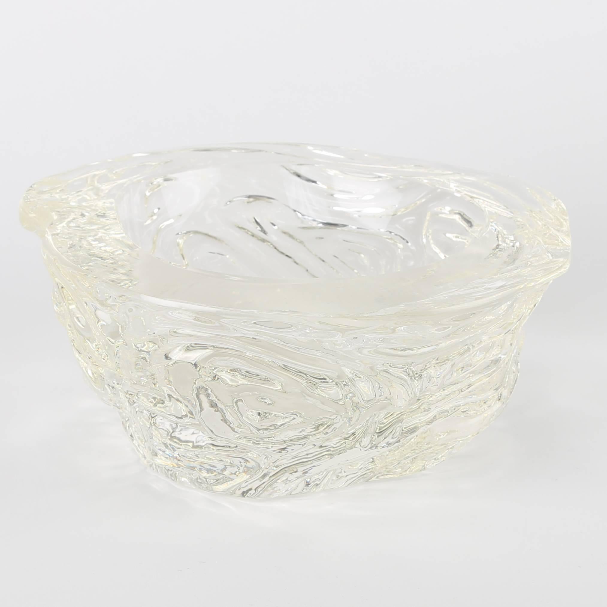 Two Seguso Vetri d'Arte Textured & Cut Crystal Bowls by Maurizio Albarelli  2