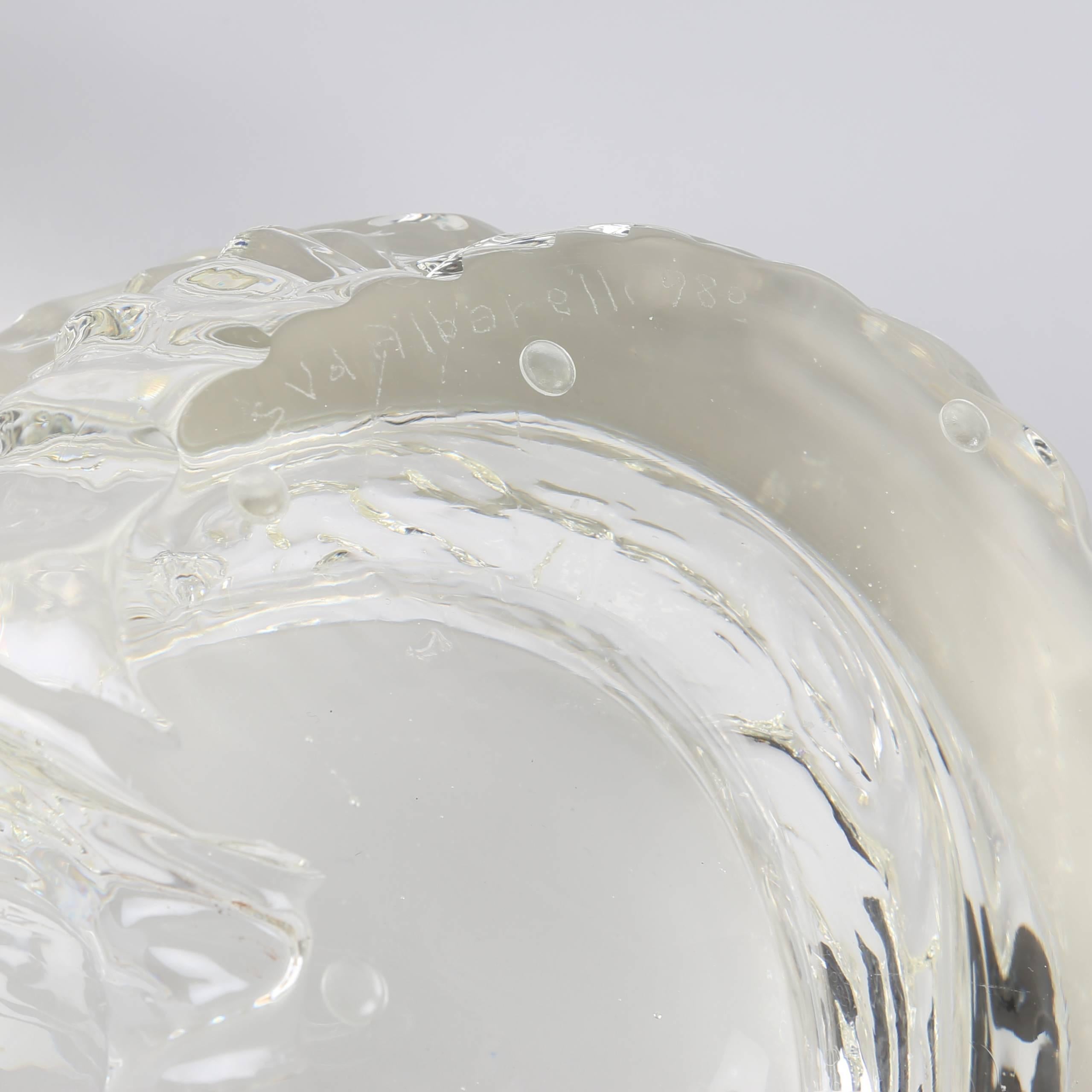 Two Seguso Vetri d'Arte Textured & Cut Crystal Bowls by Maurizio Albarelli  5
