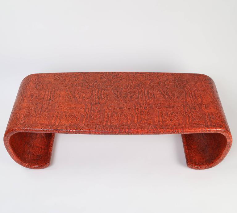 1970s Karl Springer Lacquered Linen Coffee Table At 1stdibs American 1970s Karl Springer Lacquered Linen Coffee Table For