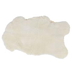 Used White Katahdin Hair Sheep Throw or Rug