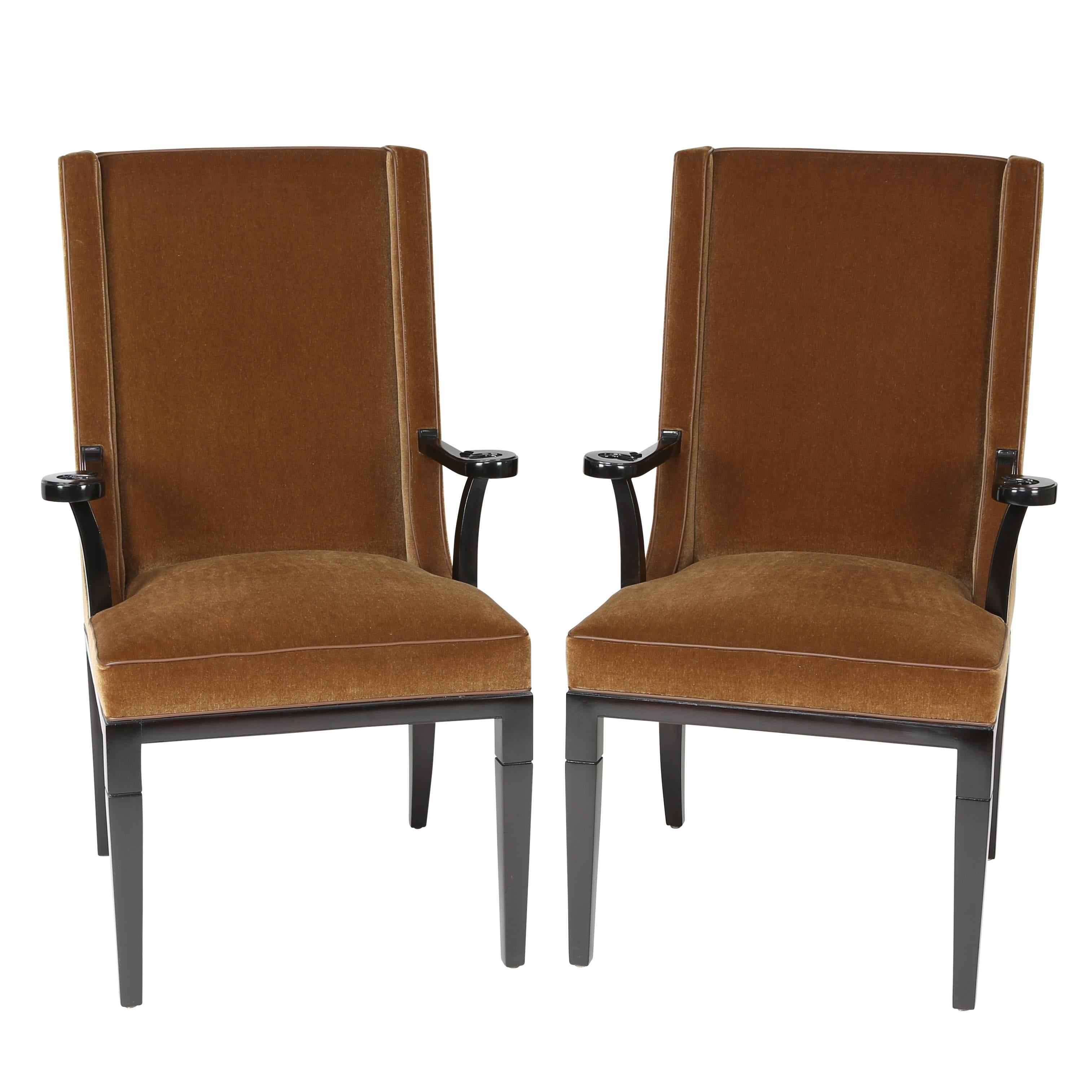 Pair of Armchairs by Tommi Parzinger for Charak Modern, circa 1940s For Sale