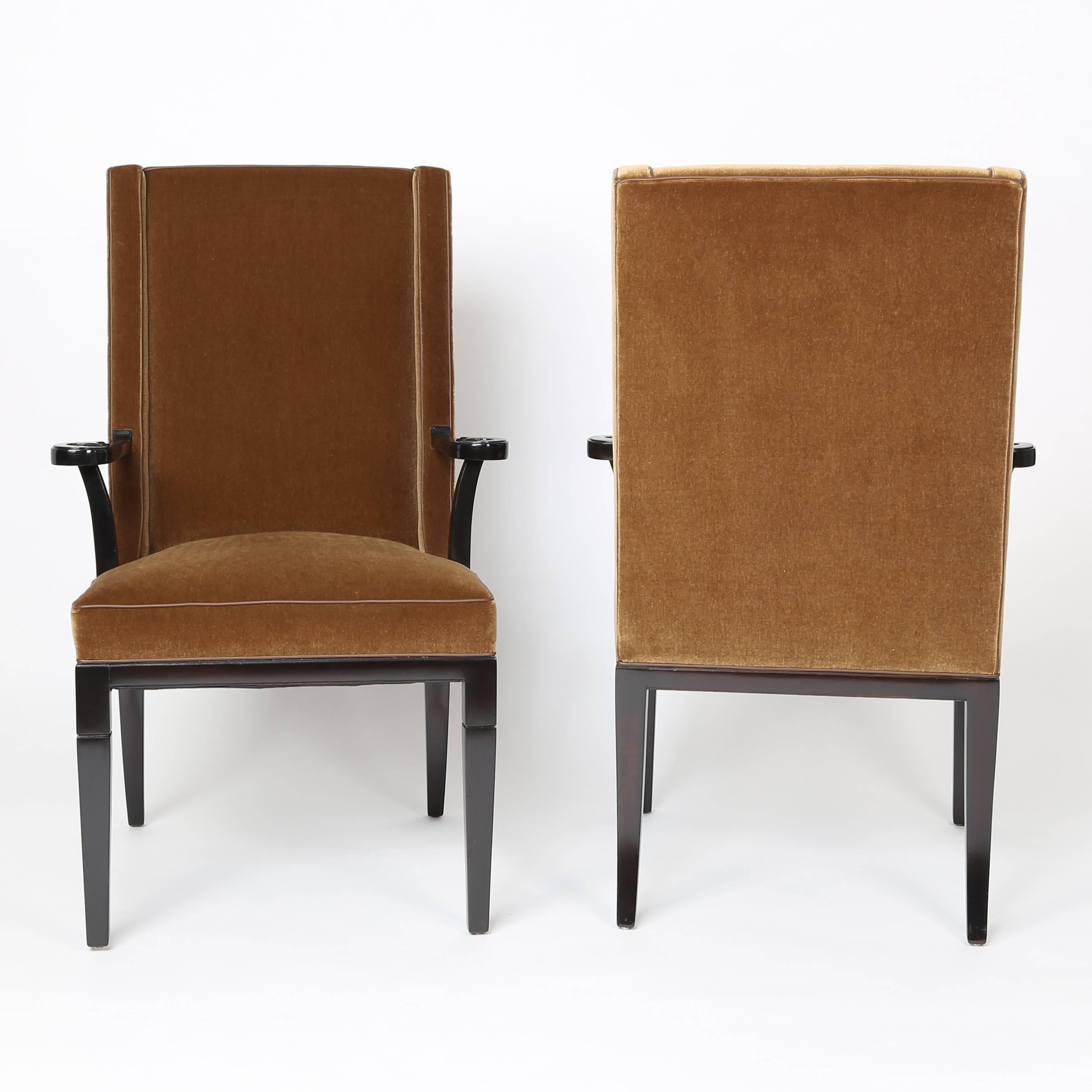 Pair of Armchairs by Tommi Parzinger for Charak Modern, circa 1940s In Good Condition For Sale In Brooklyn, NY