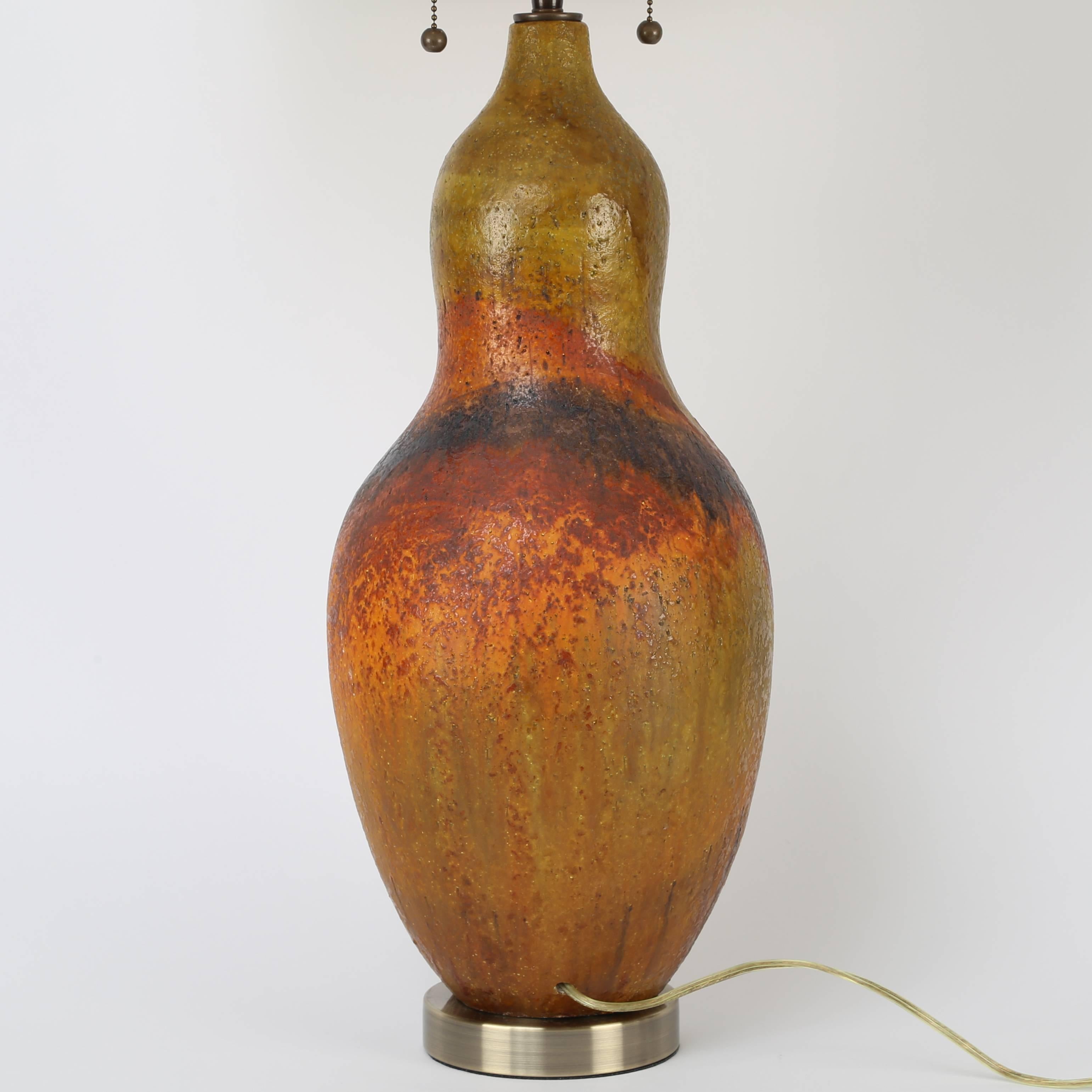 Italian 1960s Marcello Fantoni Ceramic Table Lamp For Sale