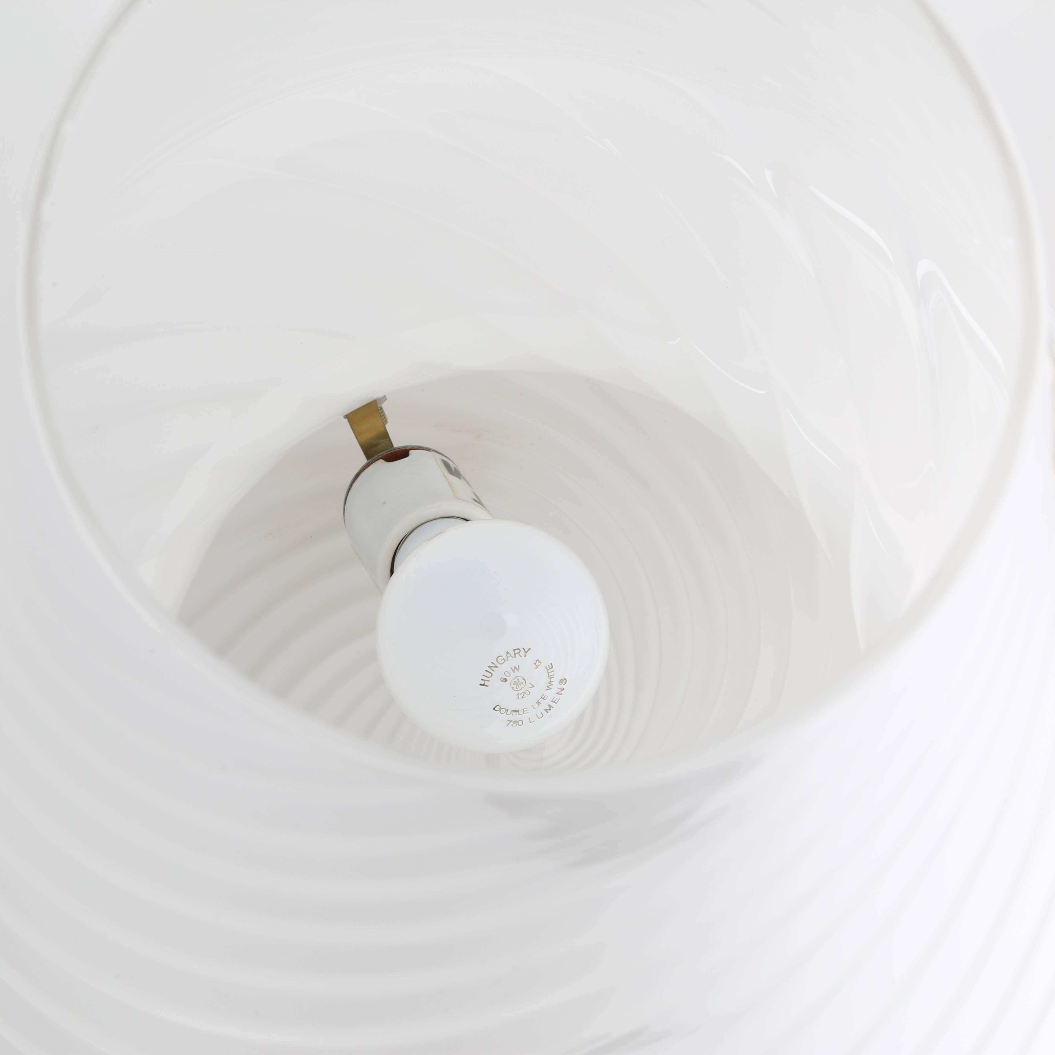 murano swirl glass lamp