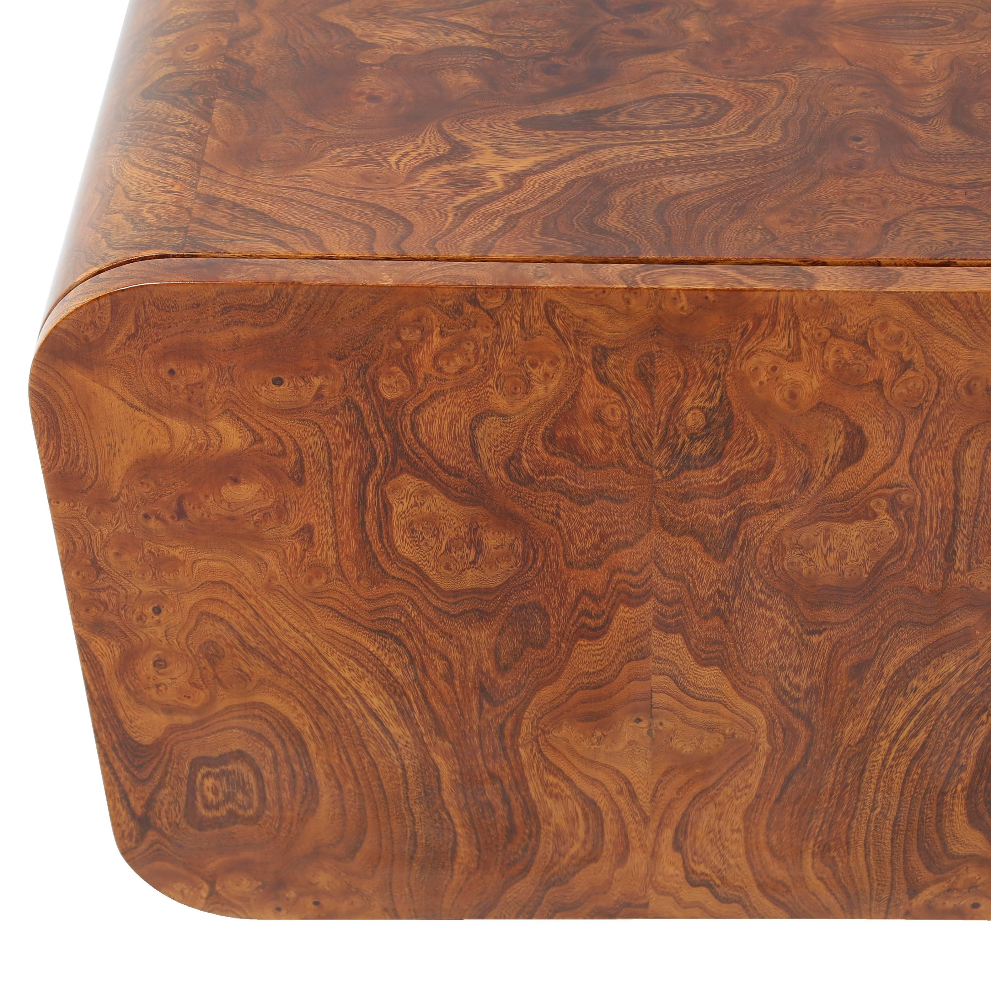 Floating Cabinet in Expressive Burl by Janet Schweitzer for Pace, Circa 1970 1