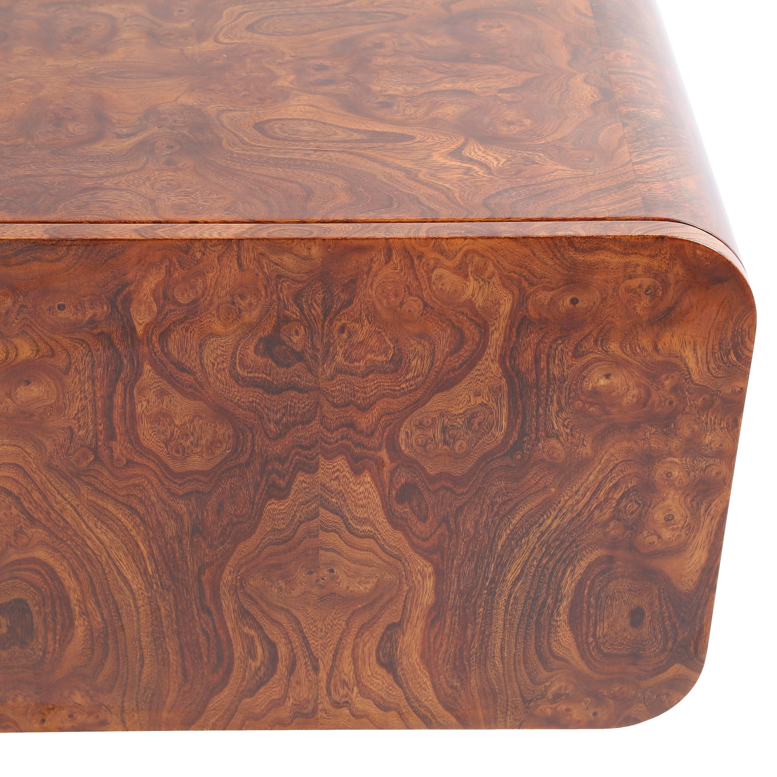 Floating Cabinet in Expressive Burl by Janet Schweitzer for Pace, Circa 1970 2