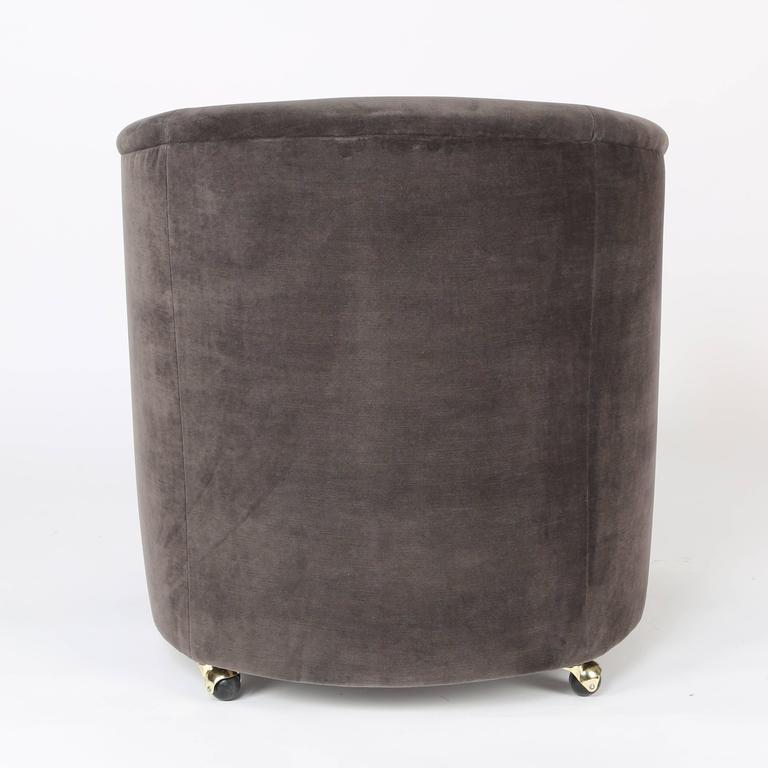 Pair of 1970s BarrelBack Chairs on Casters at 1stDibs barrel chairs with casters, barrel