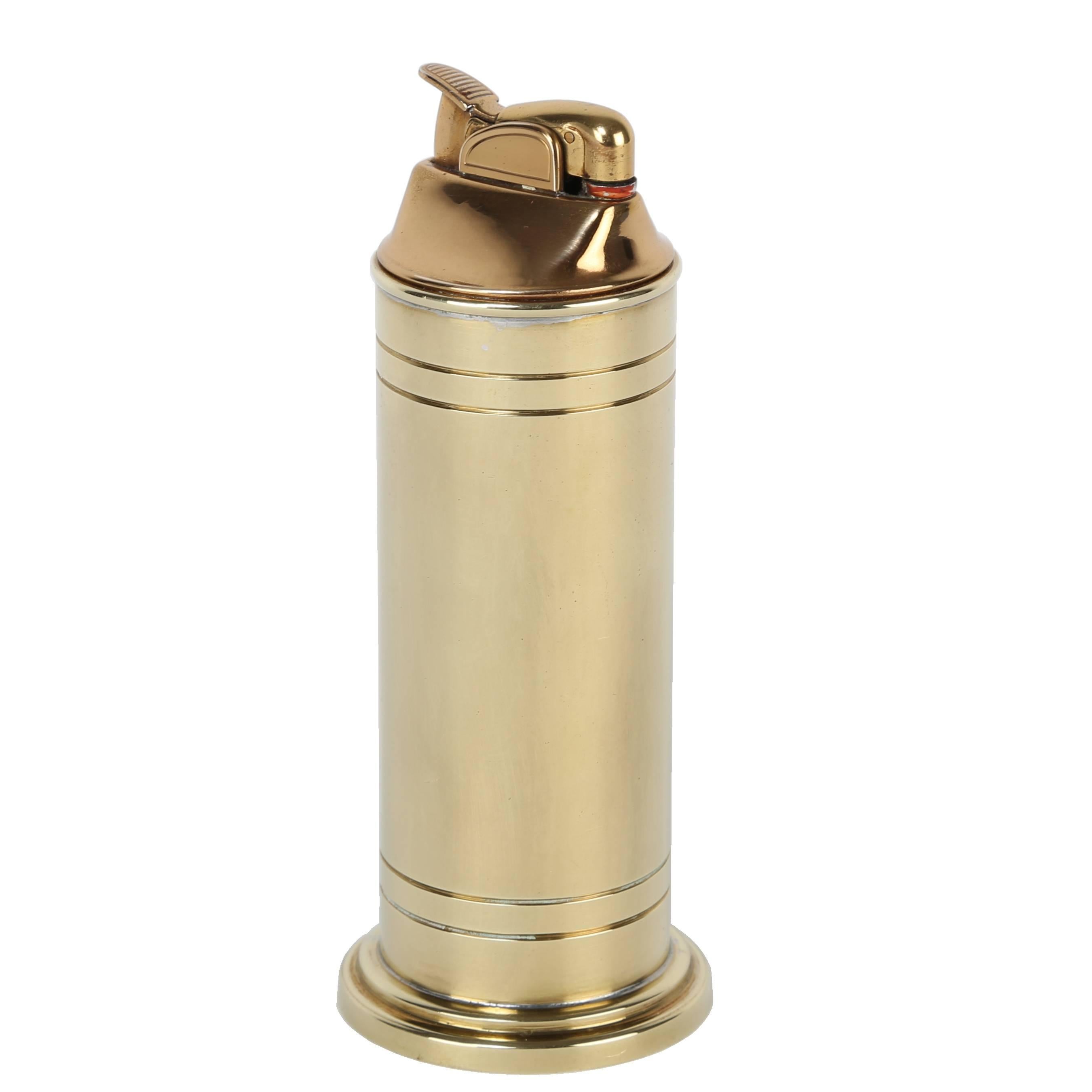 Tommi Parzinger Brass Table Lighter, circa 1950s For Sale