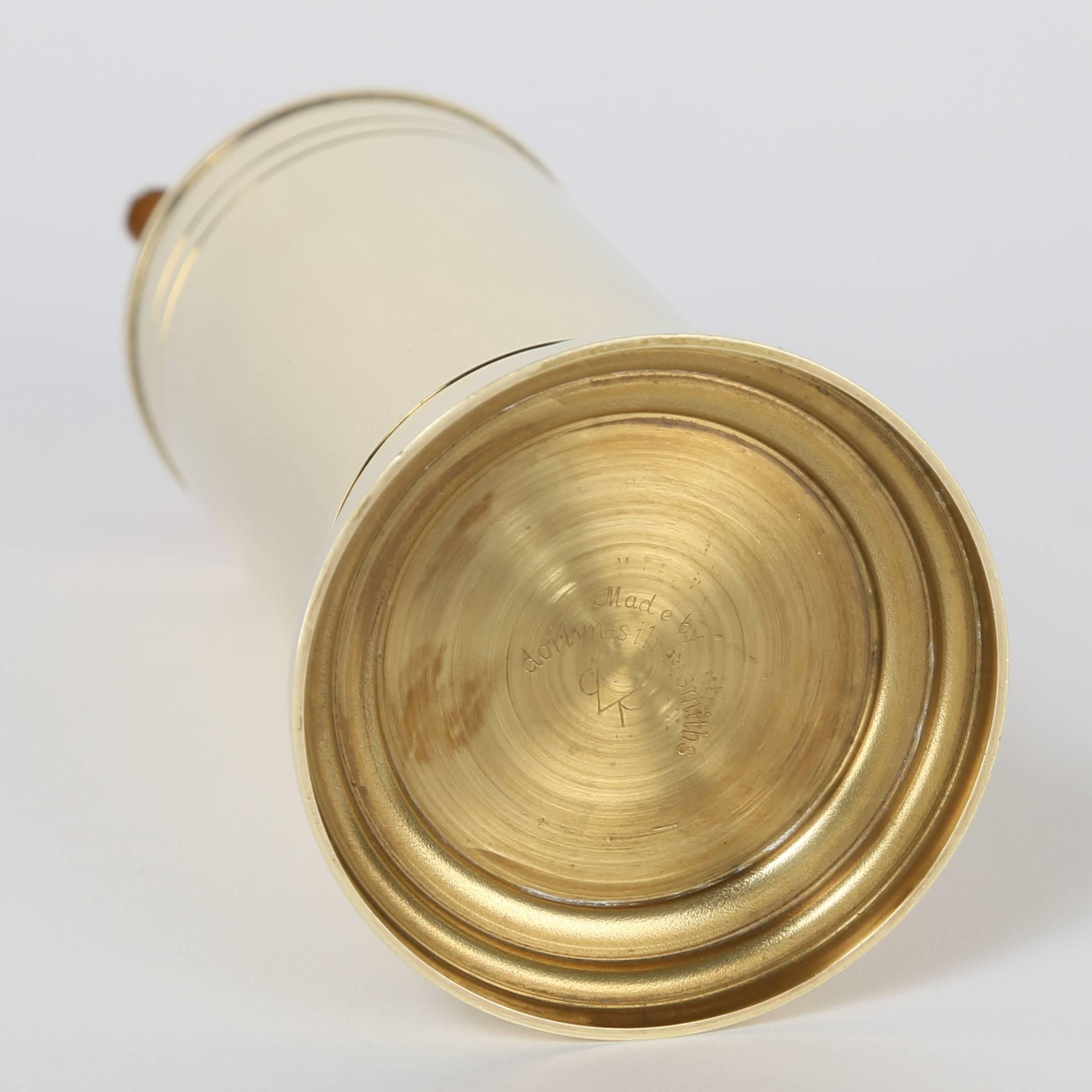 Tommi Parzinger Brass Table Lighter, circa 1950s In Good Condition For Sale In Brooklyn, NY