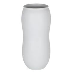 White Curvaceous Vase by Stig Lindberg for Gustavsberg, circa 1950s
