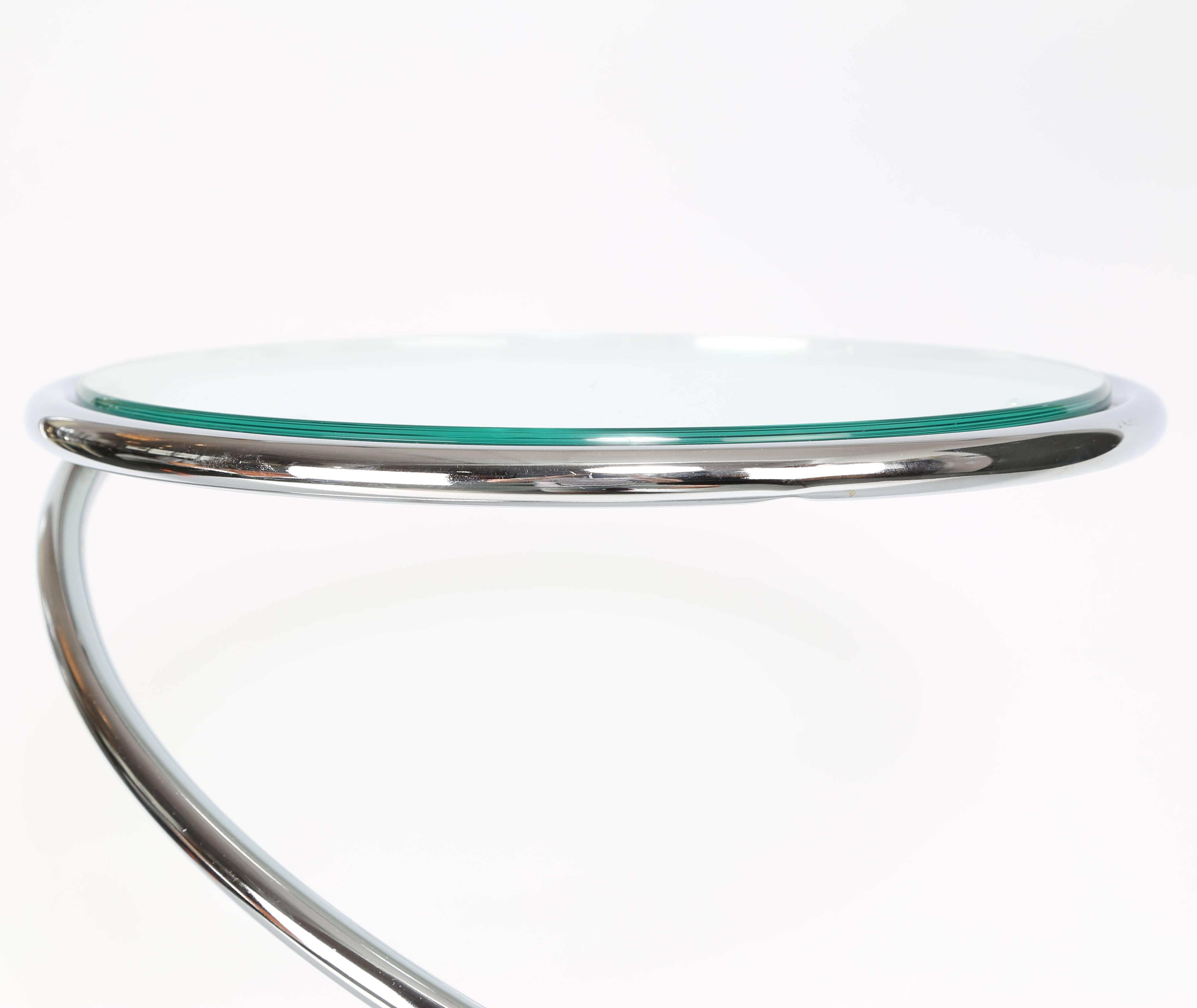 Glass Pace Collection Spring Side Table, circa 1970s