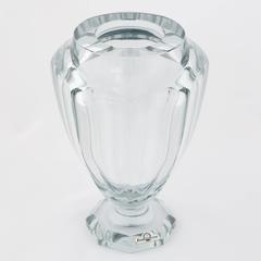 Large Fasceted Strombergshyttan Glass Urn-Shaped Vase, circa 1950s