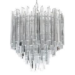 Tiered Italian Crystal Chandelier by Camer, circa 1970s 1
