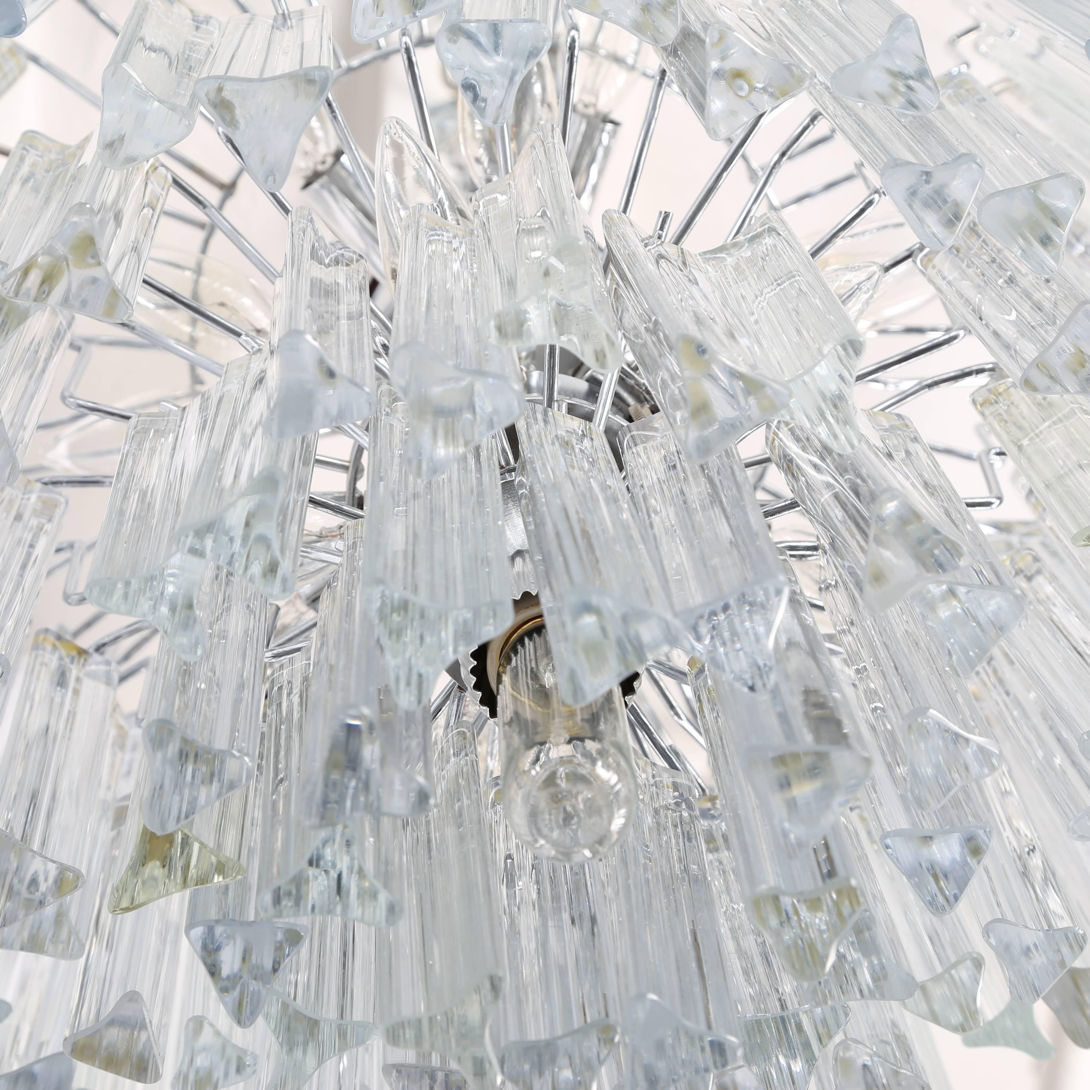 Tiered Italian Crystal Chandelier by Camer, circa 1970s 1
