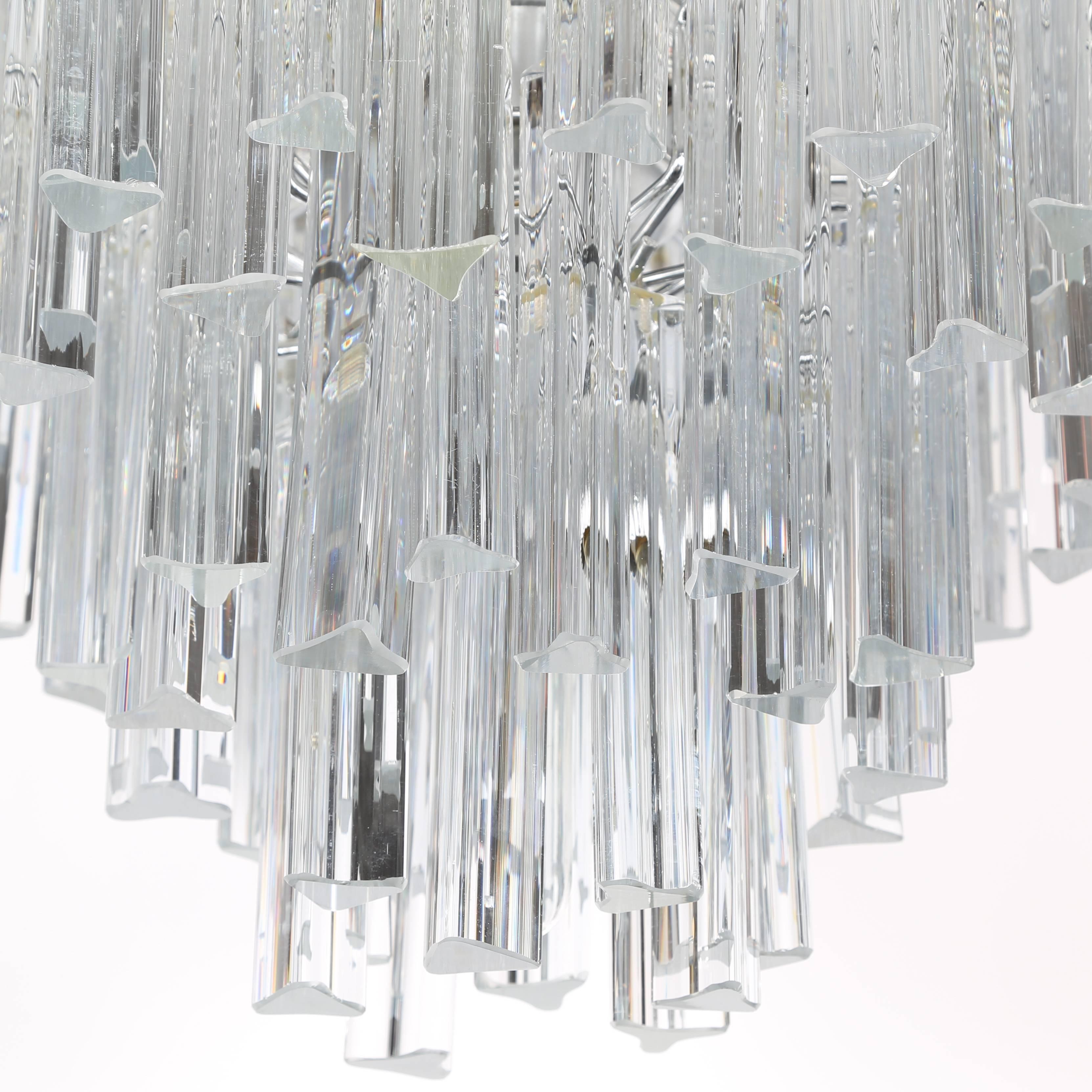 Tiered Italian Crystal Chandelier by Camer, circa 1970s 2
