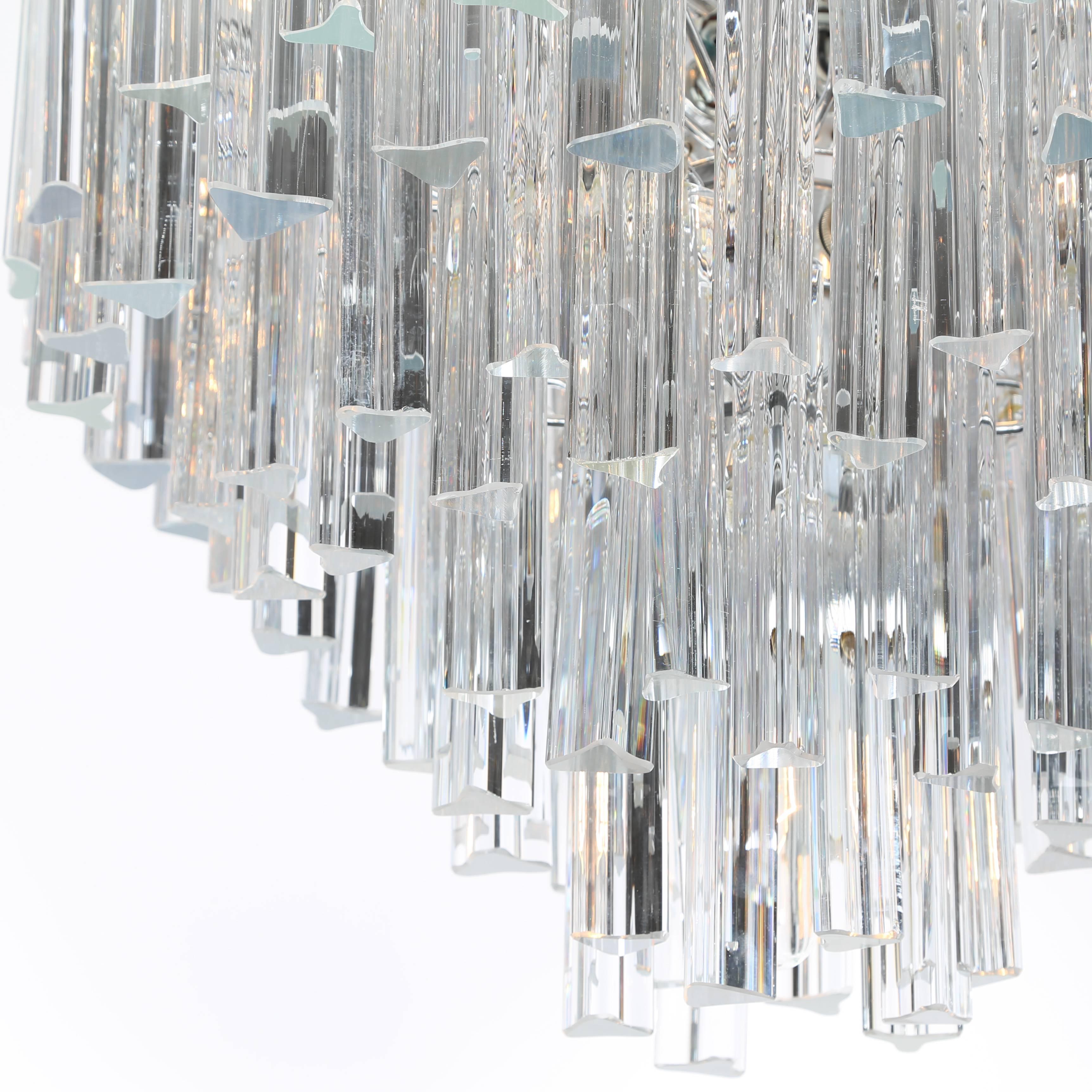 Tiered Italian Crystal Chandelier by Camer, circa 1970s 3