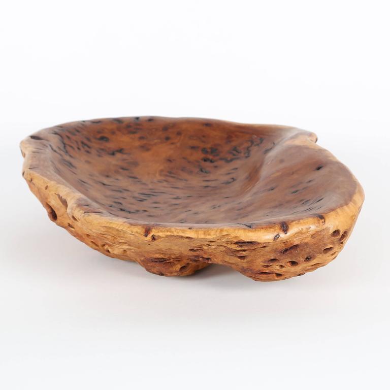 Gorgeous Carved Grey Box Burl Decorative Bowl For At 1stdibs Australian Gorgeous Carved Grey Box Burl Decorative Bowl For