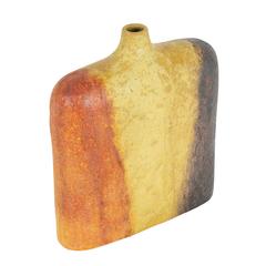 Orange, Yellow and Brown Marcello Fantoni Vase, circa 1960s 3