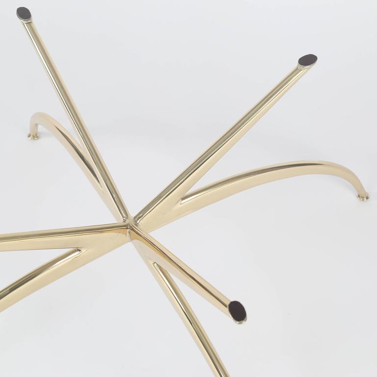 Italian Brass Coffee Table with Arched Legs, circa 1950s at 1stDibs