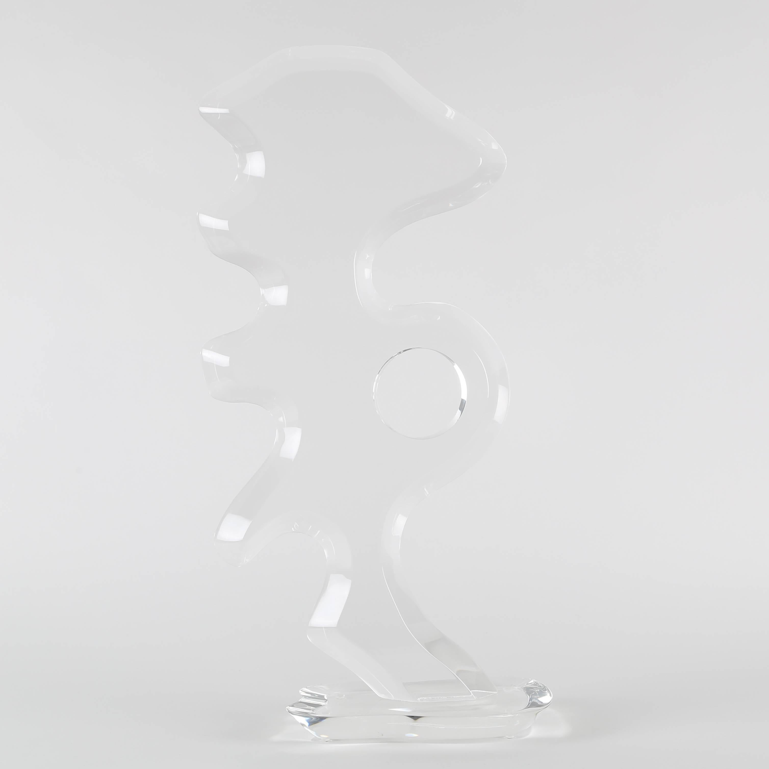 Abstract Lucite Sculpture by Hivo Van Teal, circa 1970s In Good Condition For Sale In Brooklyn, NY