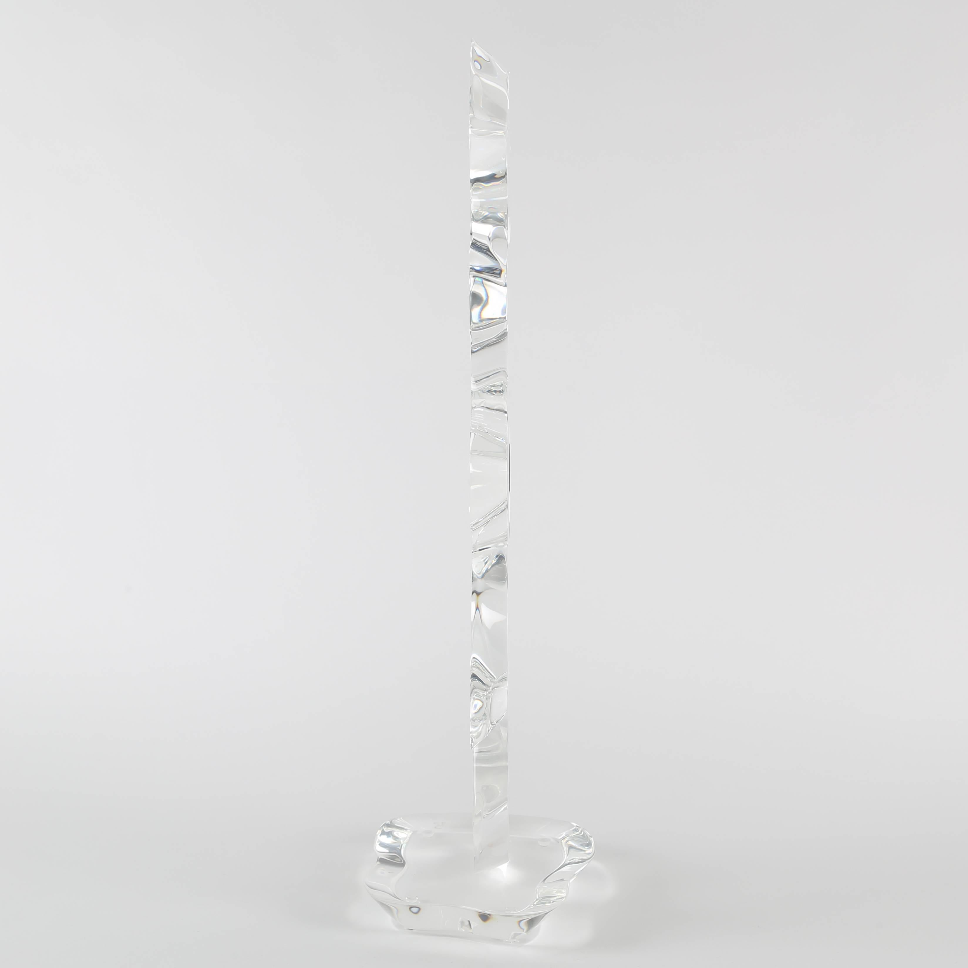 Polished Abstract Lucite Sculpture by Hivo Van Teal, circa 1970s For Sale
