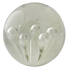 Extra Large Murano Glass Sphere with Six Tapered Bubbles, circa 1970s