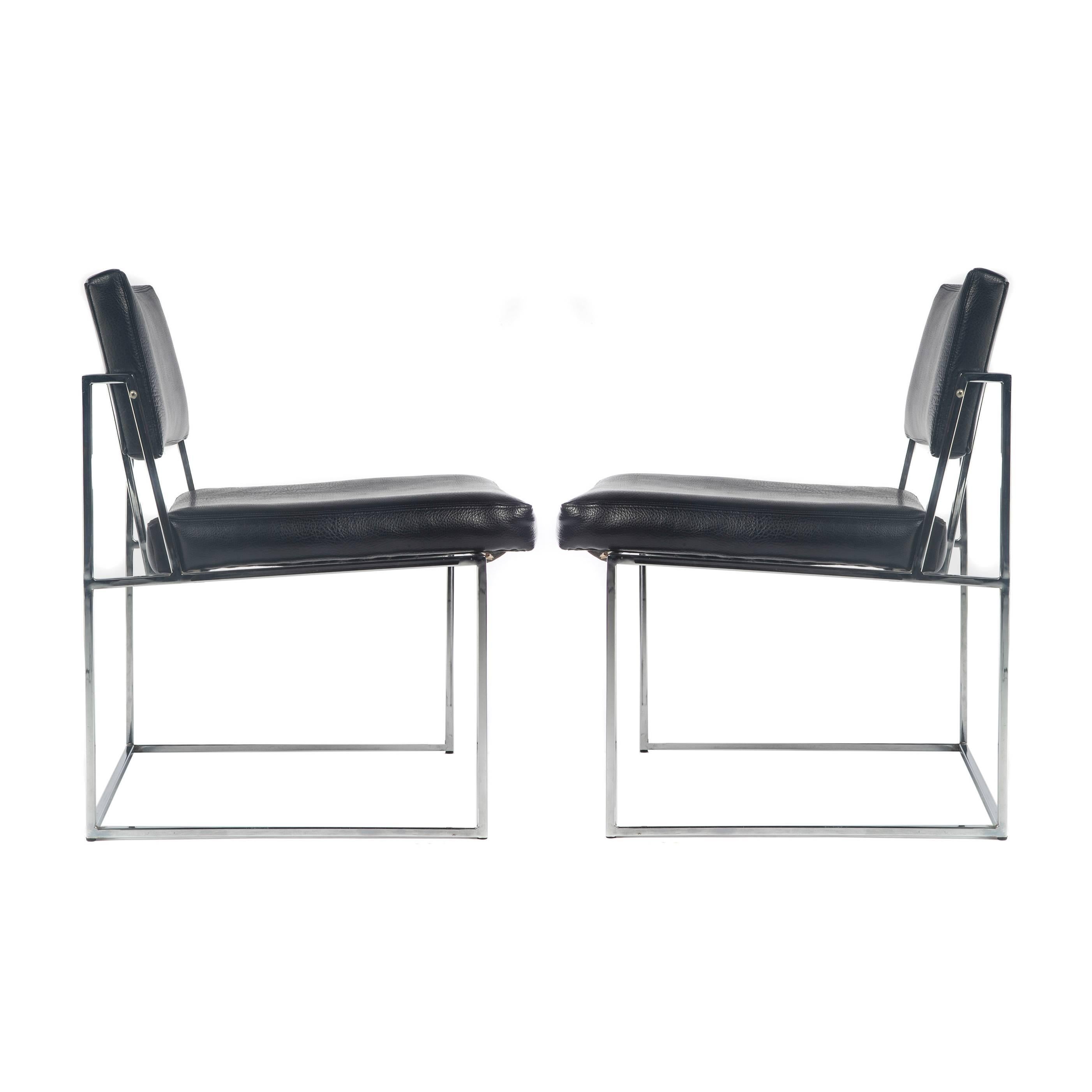 Pair of Milo Baughman for Thayer Coggin Side Chairs, circa 1970s For Sale