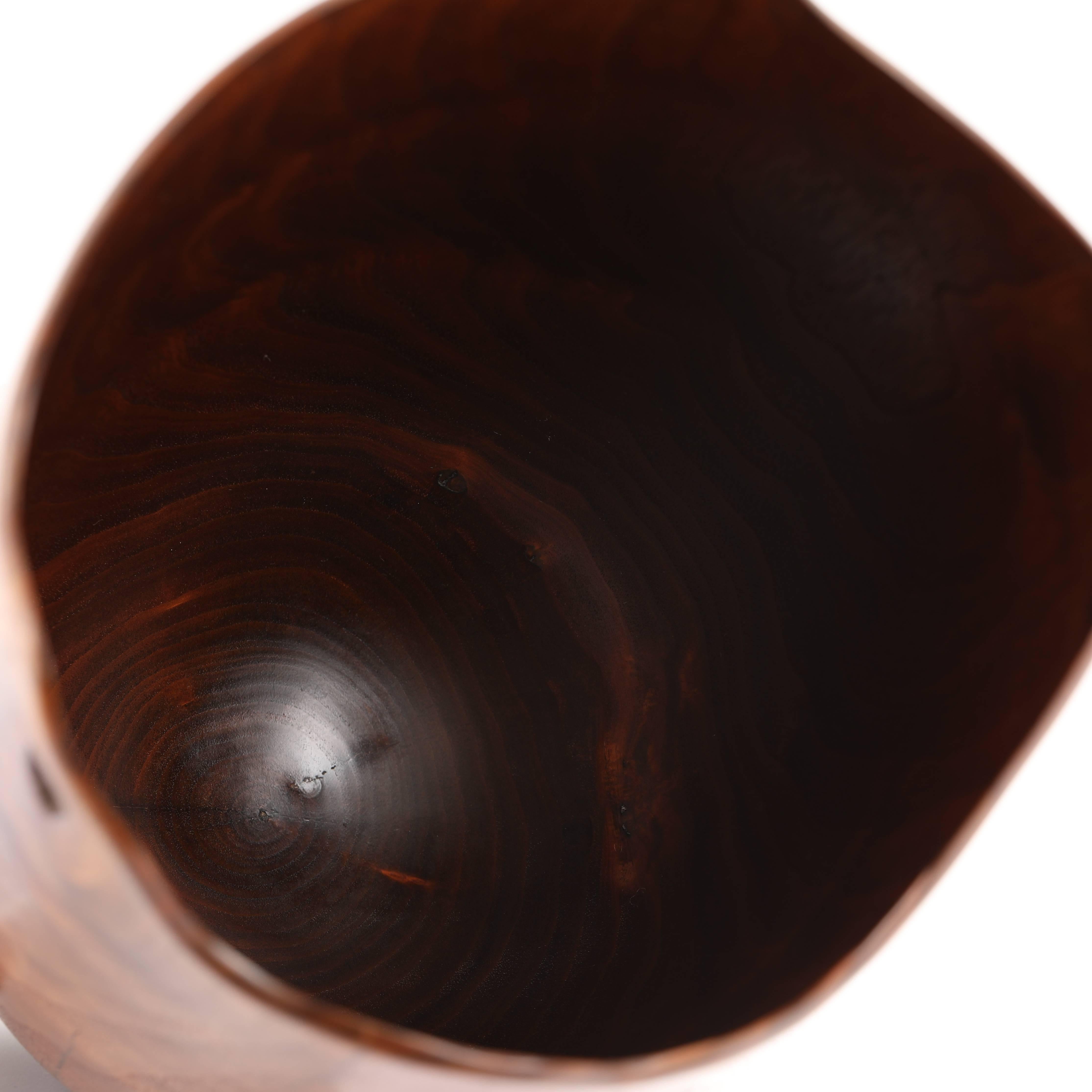 Turned Walnut Vase with Free-Form Top by Mike Kornblum 2