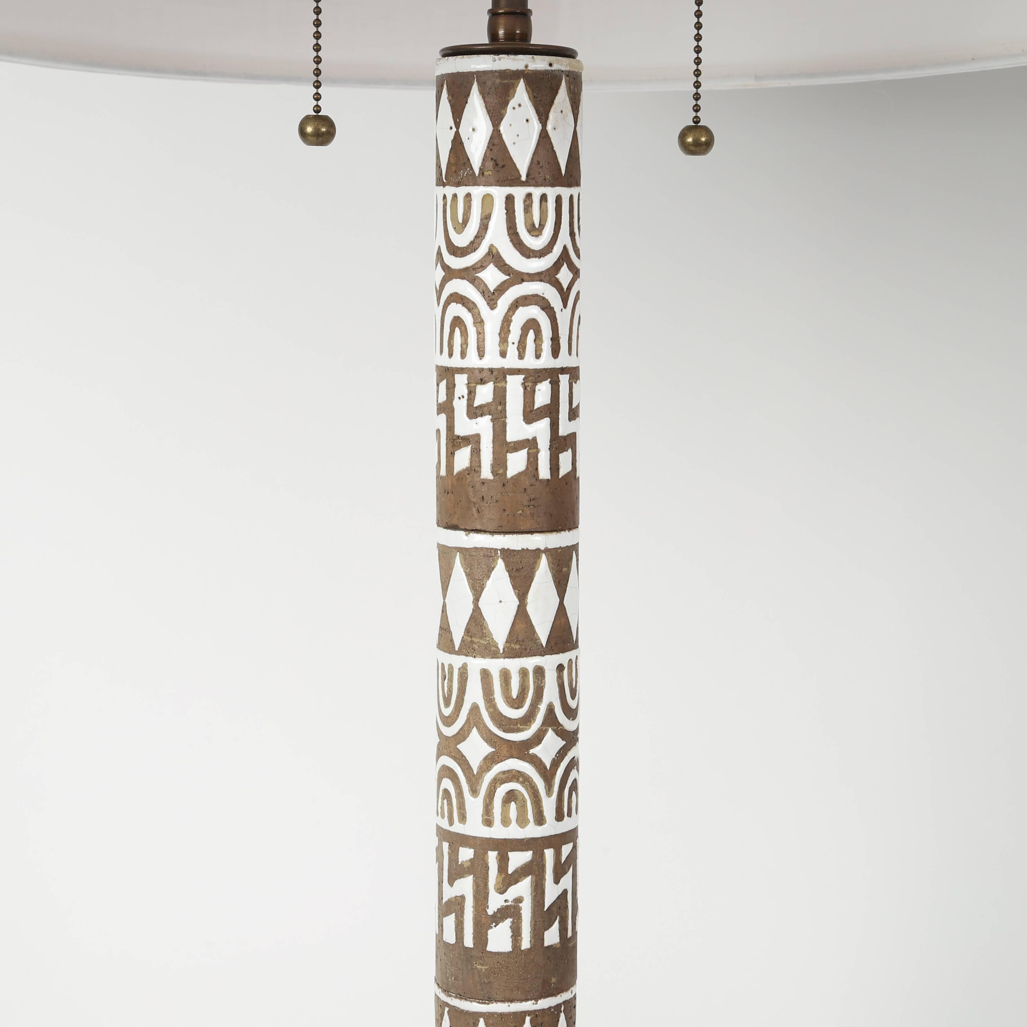 Italian Pair of Ugo Zaccagnini Ceramic Table Lamps