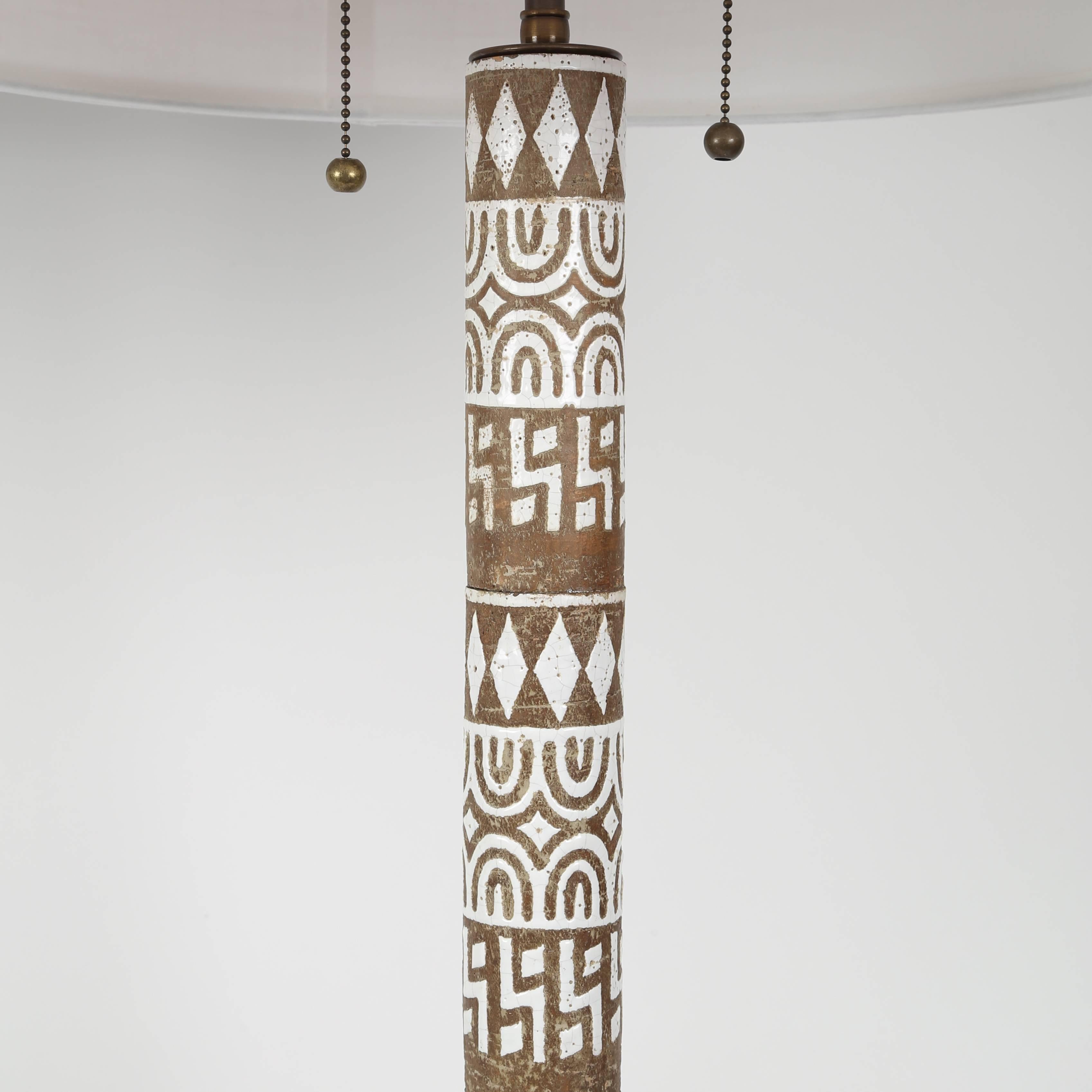 Mid-20th Century Pair of Ugo Zaccagnini Ceramic Table Lamps