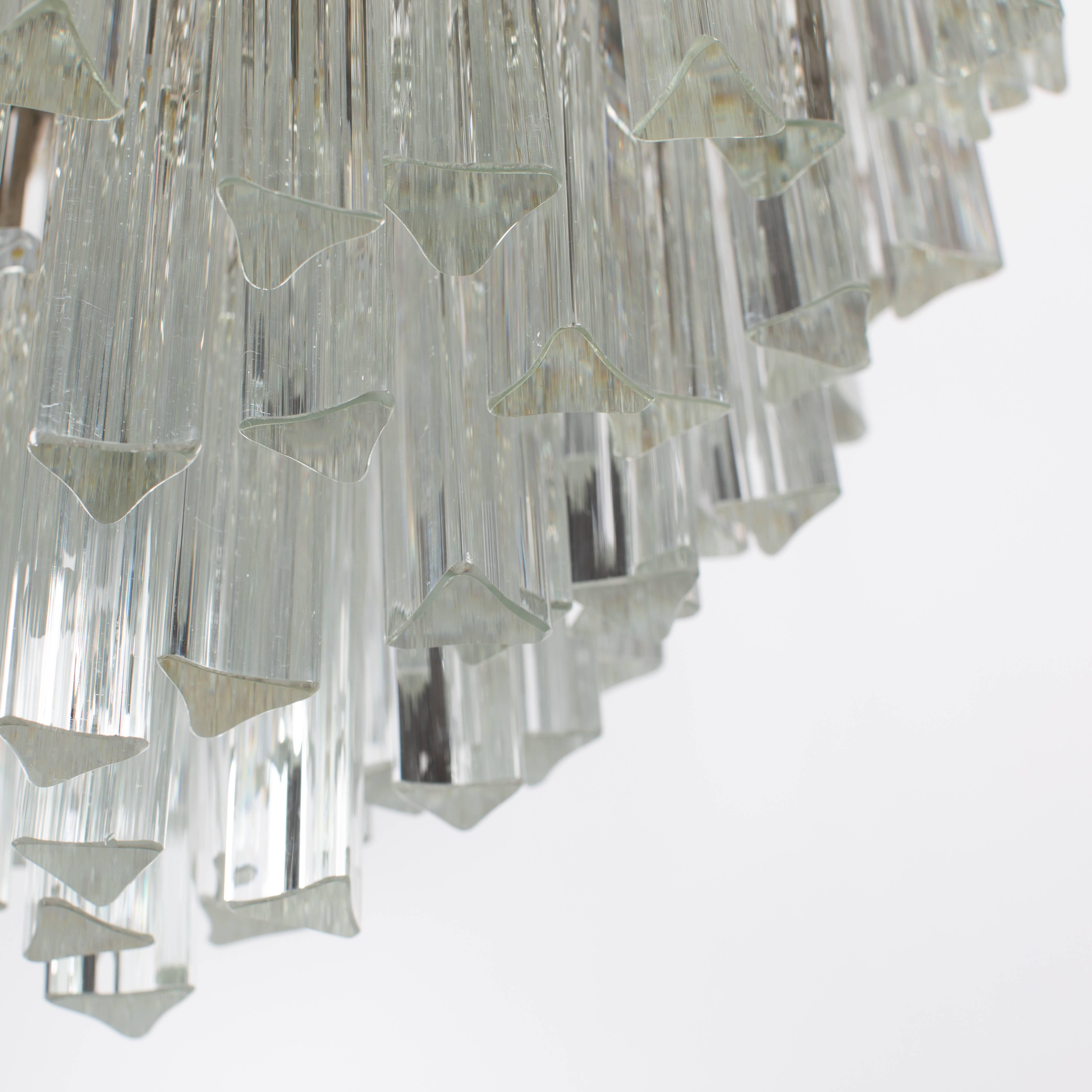 Camer Murano Tiered Prism Crystal Chandelier, Circa 1970S For Sale Camer Murano Tiered Prism Crystal Chandelier, Circa 1970S For Sale