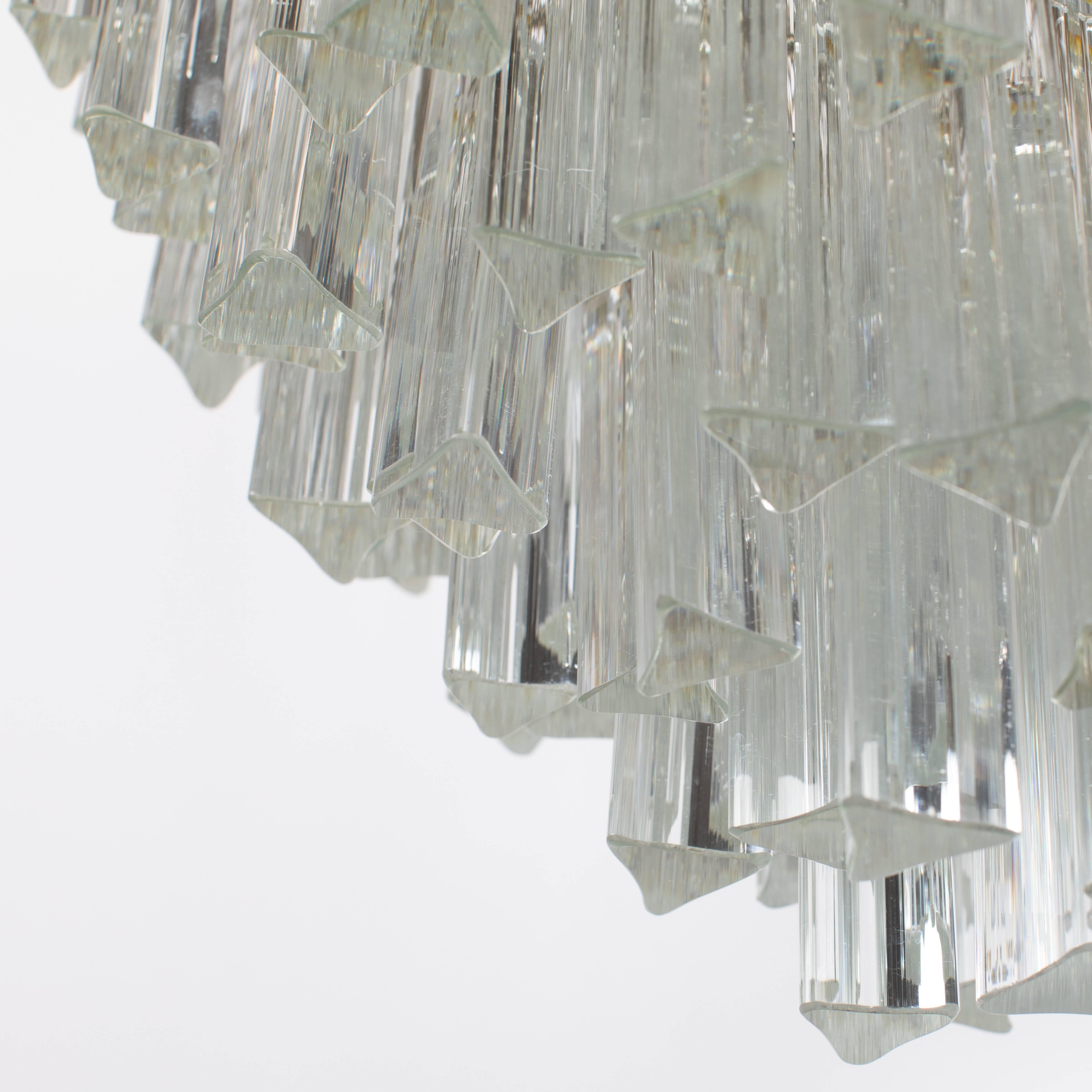 Camer Murano Tiered Prism Crystal Chandelier, Circa 1970S For Sale Camer Murano Tiered Prism Crystal Chandelier, Circa 1970S For Sale