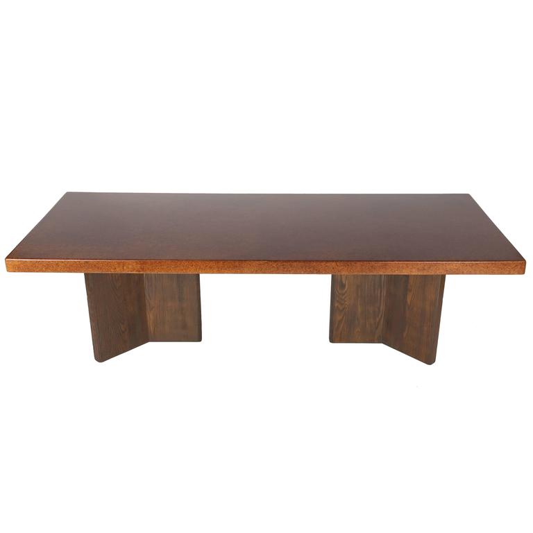 Large Cork Top Dining Table By Paul Frankl For Johnson Furniture Large Cork Top Dining Table By Paul Frankl For Johnson Furniture Circa 1949