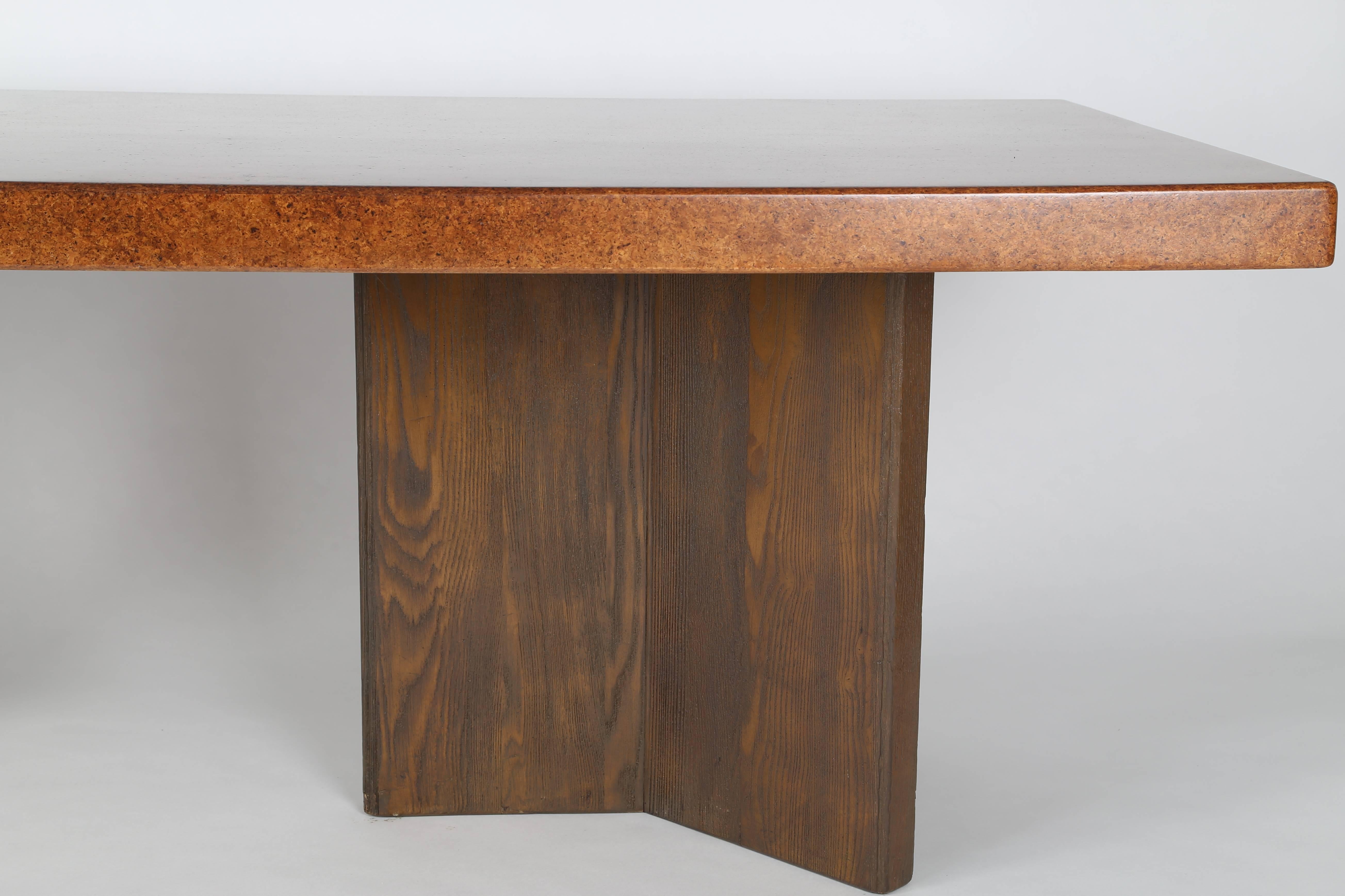 Large CorkTop Dining Table by Paul Frankl for Johnson Furniture, Circa