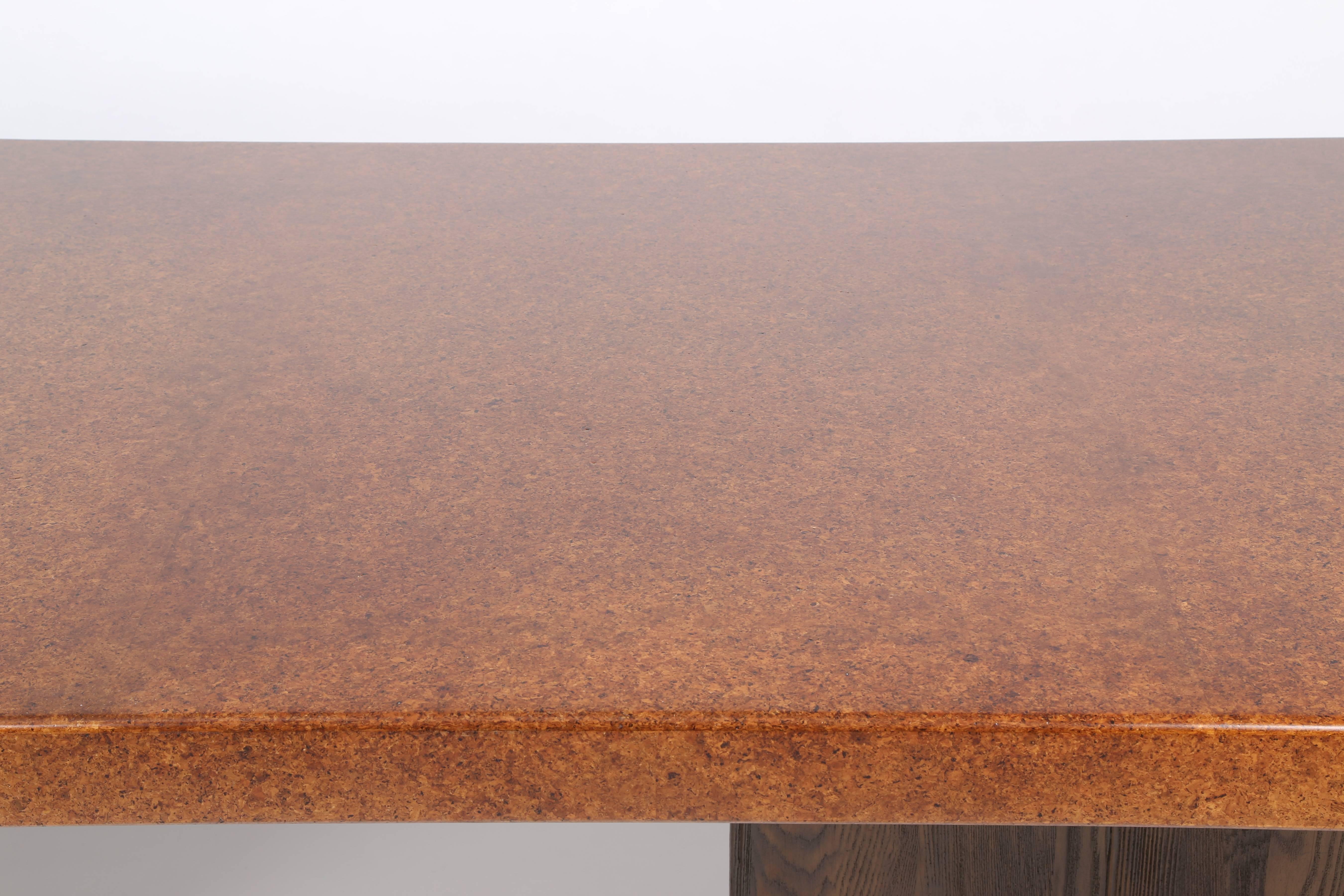Mid-20th Century Large Cork-Top Dining Table by Paul Frankl for Johnson Furniture, Circa 1949