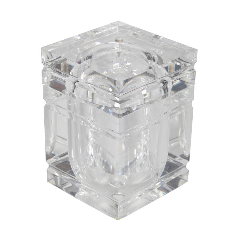 Heavy 1970s Lucite Ice Bucket at 1stdibs