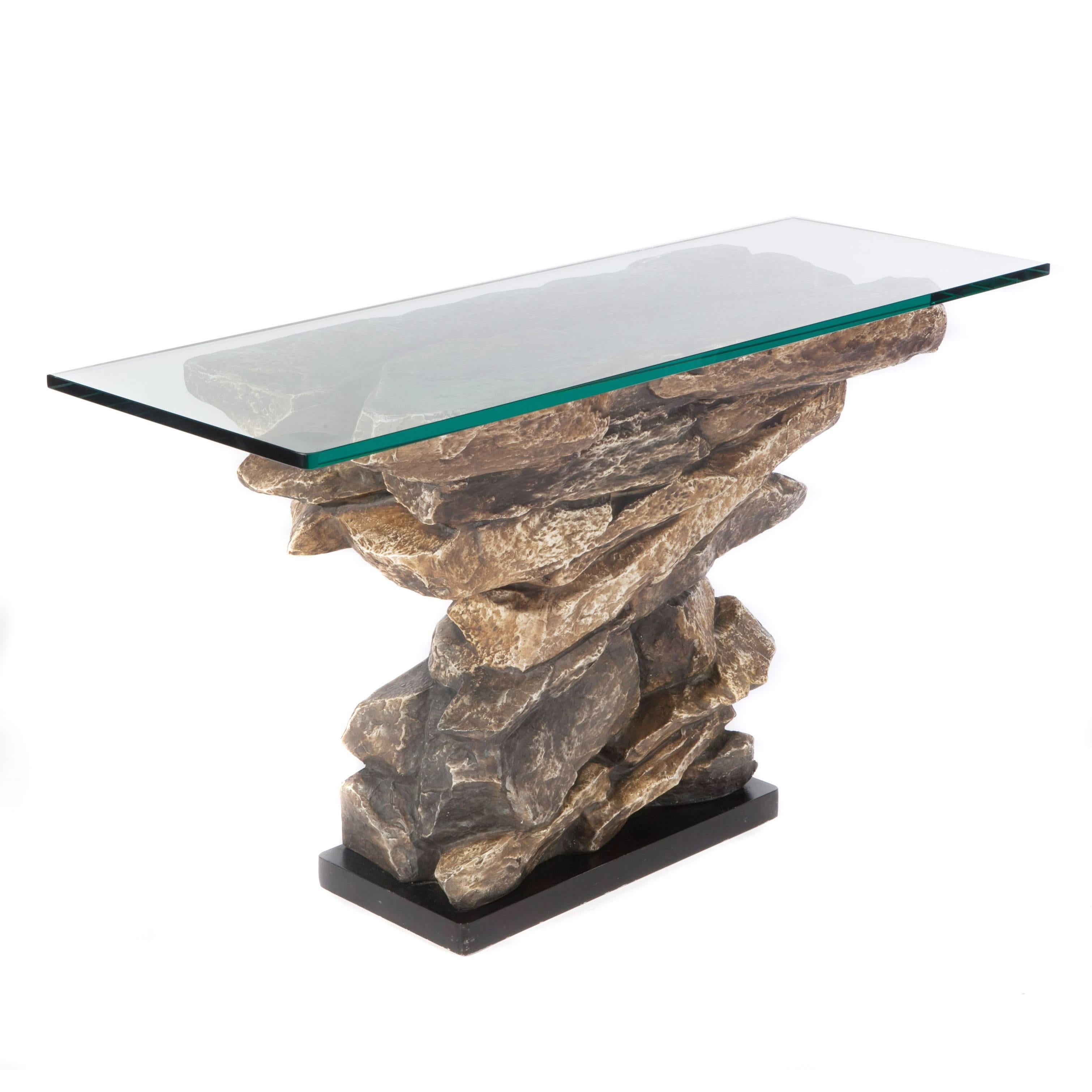 rock console table
