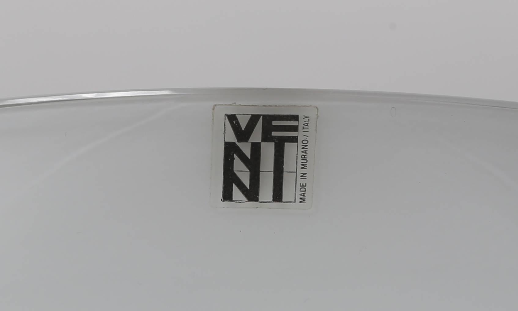 Large 1970s Sergio Asti for Venini Clear over White Glass Vase 2