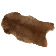 Used Dark-Brown Katahdin Hair Sheep Throw or Rug