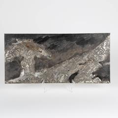 Large Börje Skohg for Gustavsberg Ceramic Tile with Silver Overlay, circa 1970s