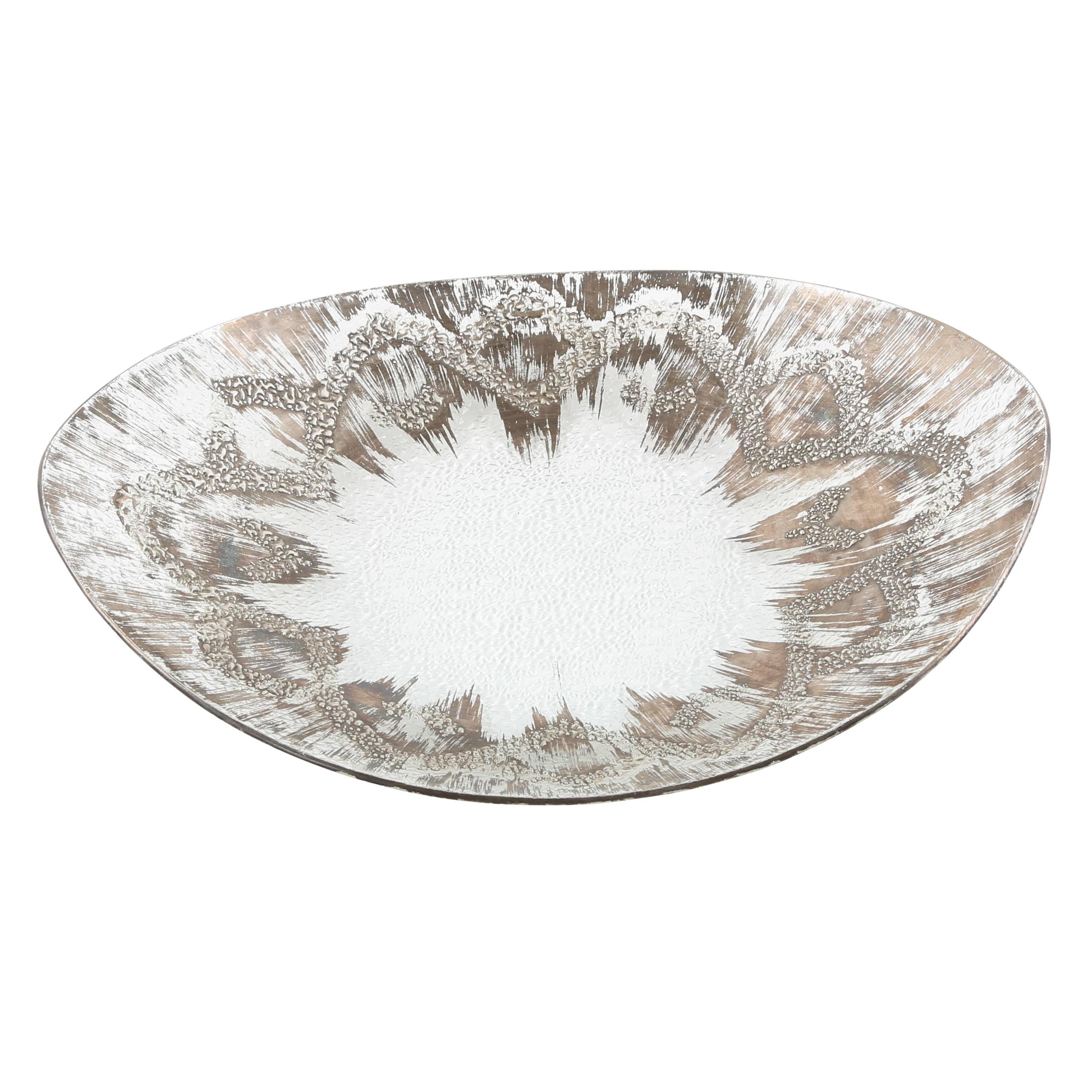 Dorothy Thorpe Sterling-on-crystal Ovoid Bowl, circa 1960s