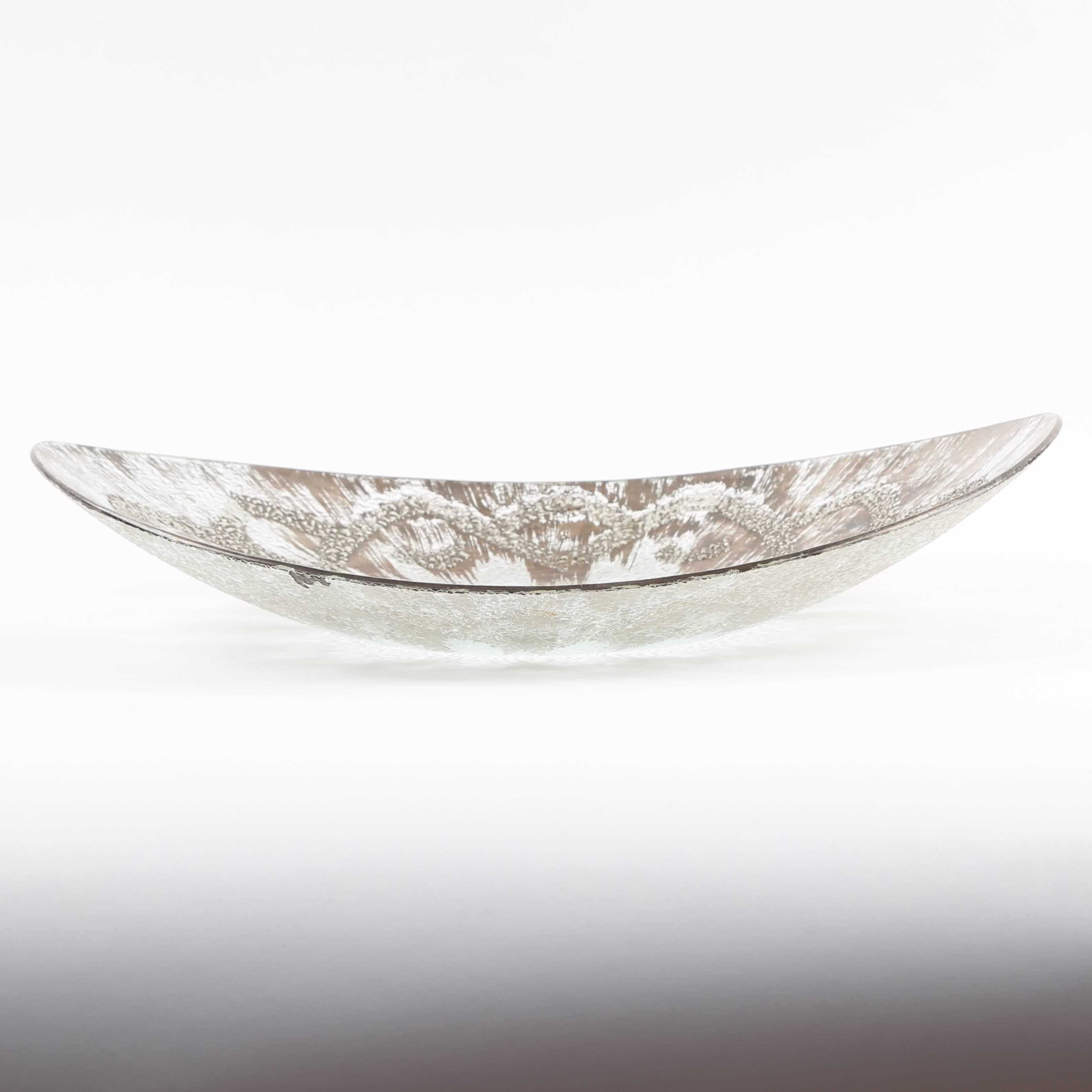 American Dorothy Thorpe Sterling-on-crystal Ovoid Bowl, circa 1960s