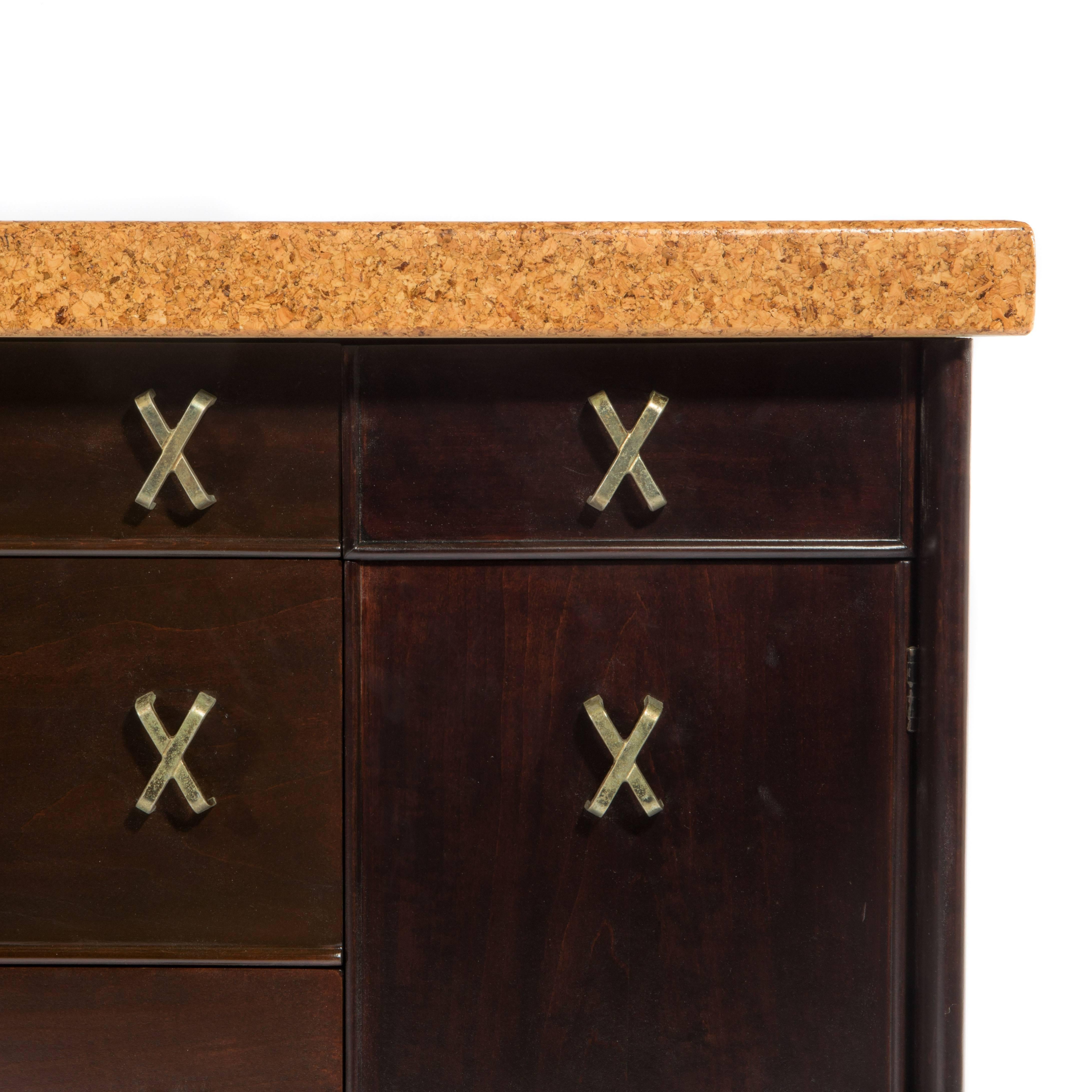 Mid-20th Century Cork-Top Sideboard by Paul Frankl for Johnson Furniture, circa 1950s