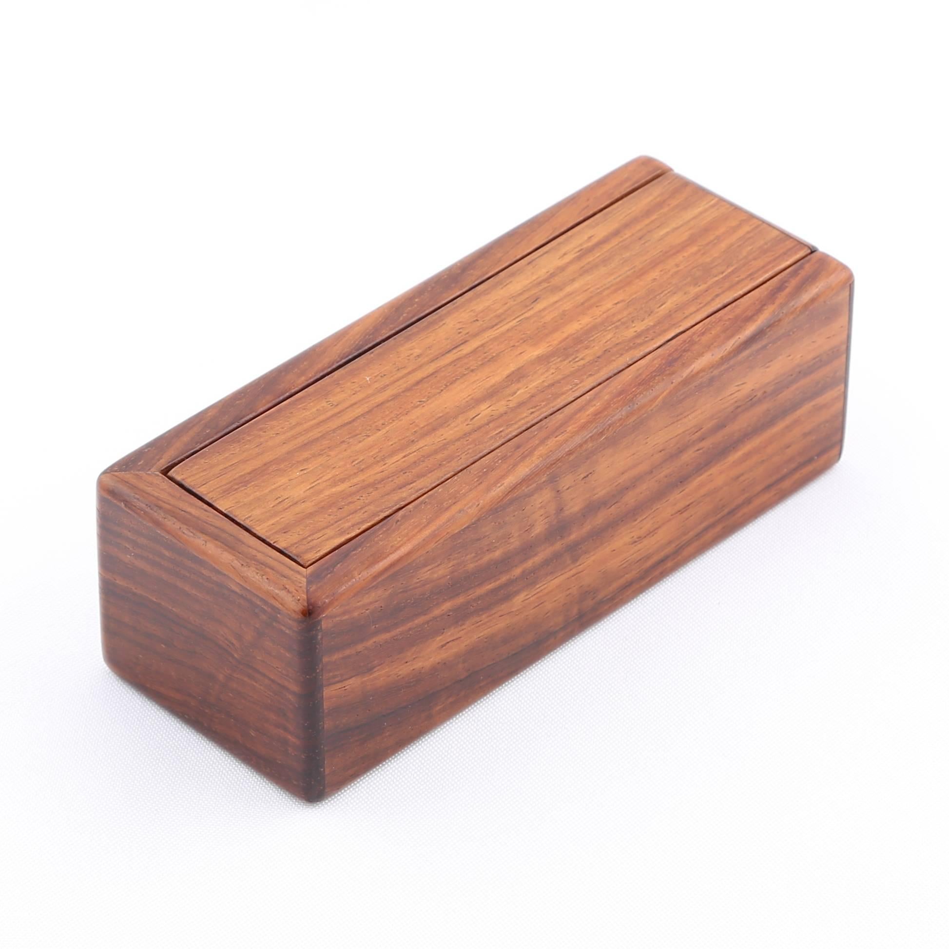 Wooden Box with Sliding Top by Jerry Madrigale, circa 1980s 1