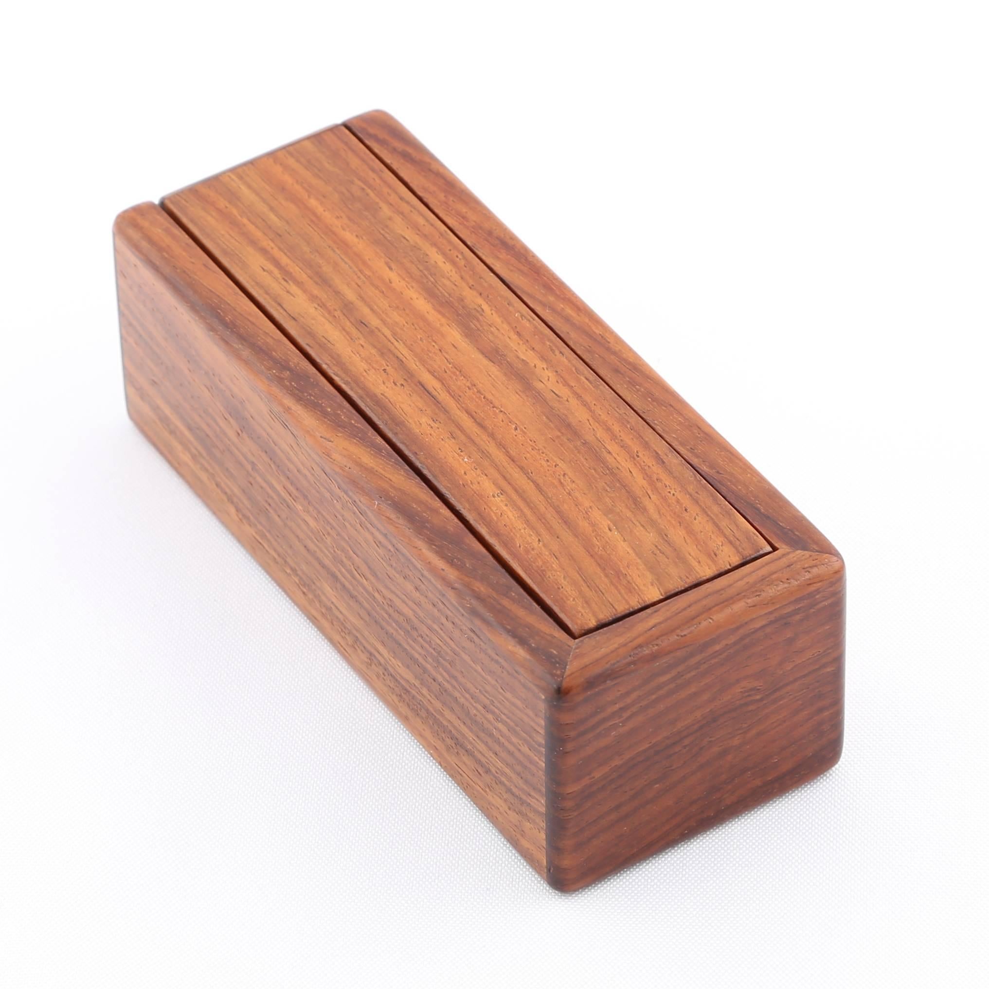 Late 20th Century Wooden Box with Sliding Top by Jerry Madrigale, circa 1980s